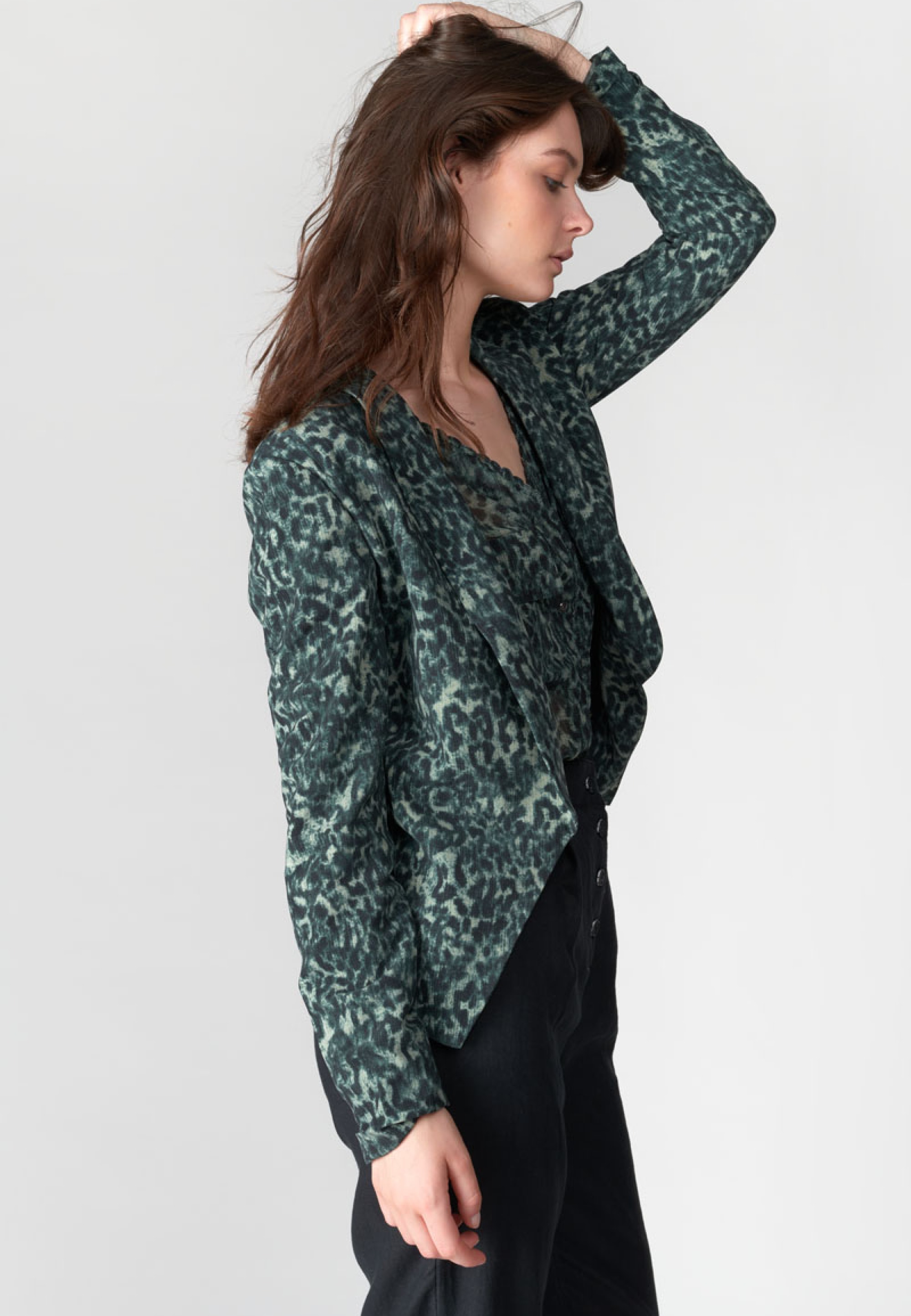 Le Temps Des Cerises Jackenblazer »CAMOTE«, mit stylischem Animal-Print