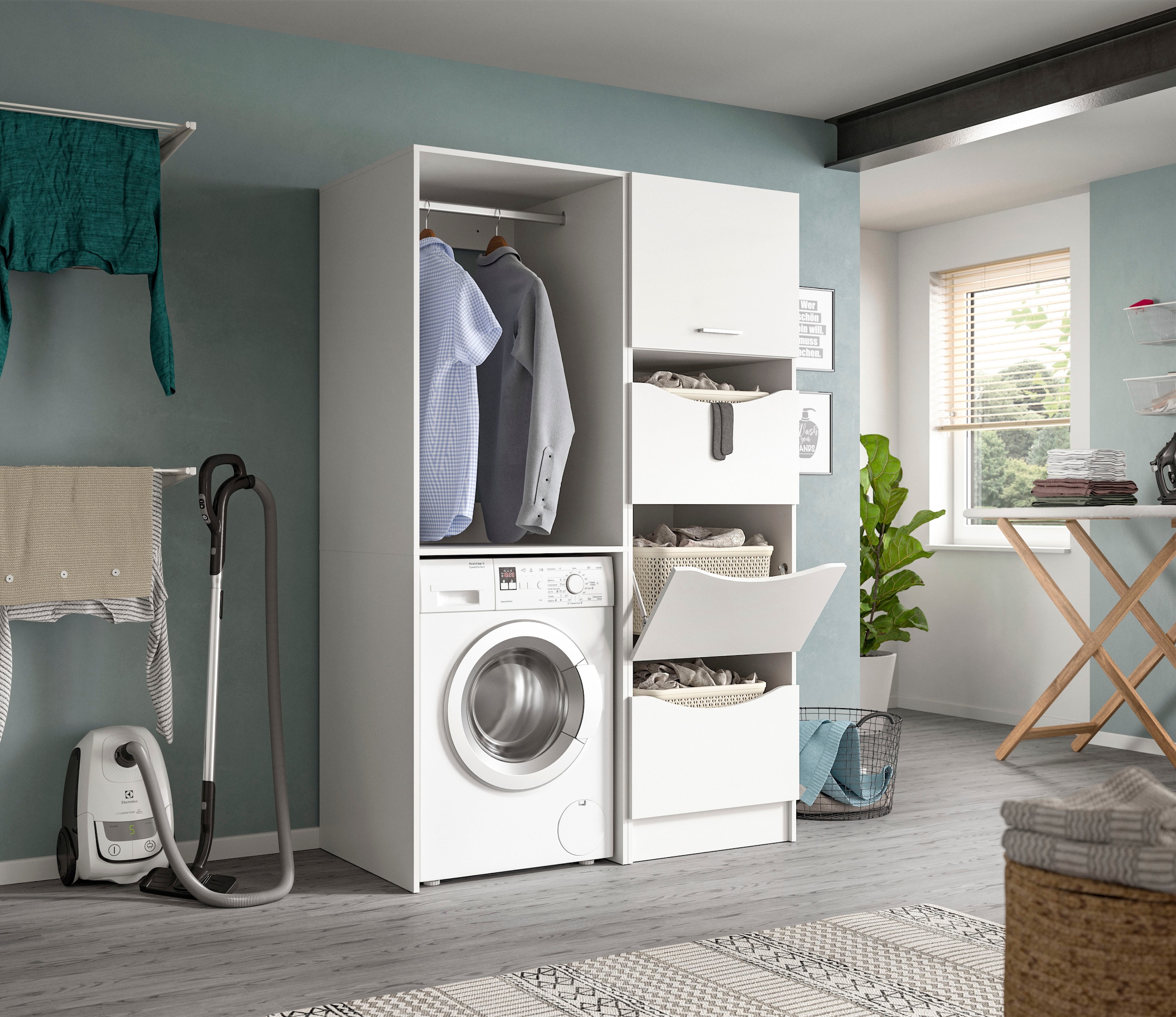 welltime Badmöbel-Set "FALAS, TOPSELLER, 2-teilig, Hauswirtschaftsraum Set, günstig online kaufen