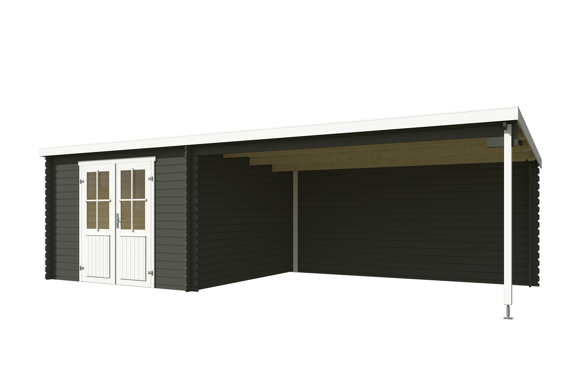 Nordic Holz Gartenhaus "St. Louis", (Unterstand inkl. Rückwand) günstig online kaufen