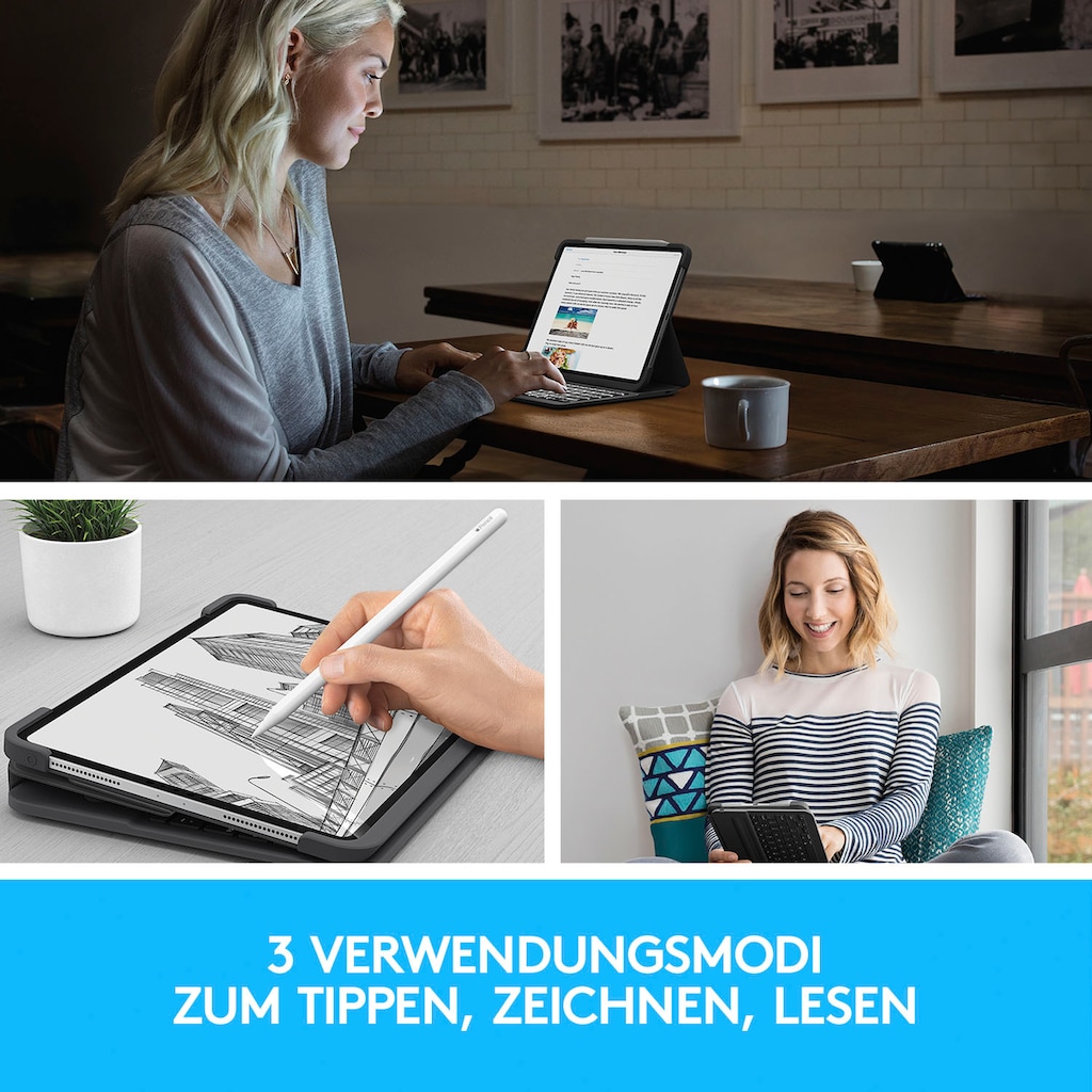 Logitech iPad-Tastatur »Slim Folio Pro für iPad Pro 11 Zoll Zoll (1. und 2. Generation)«