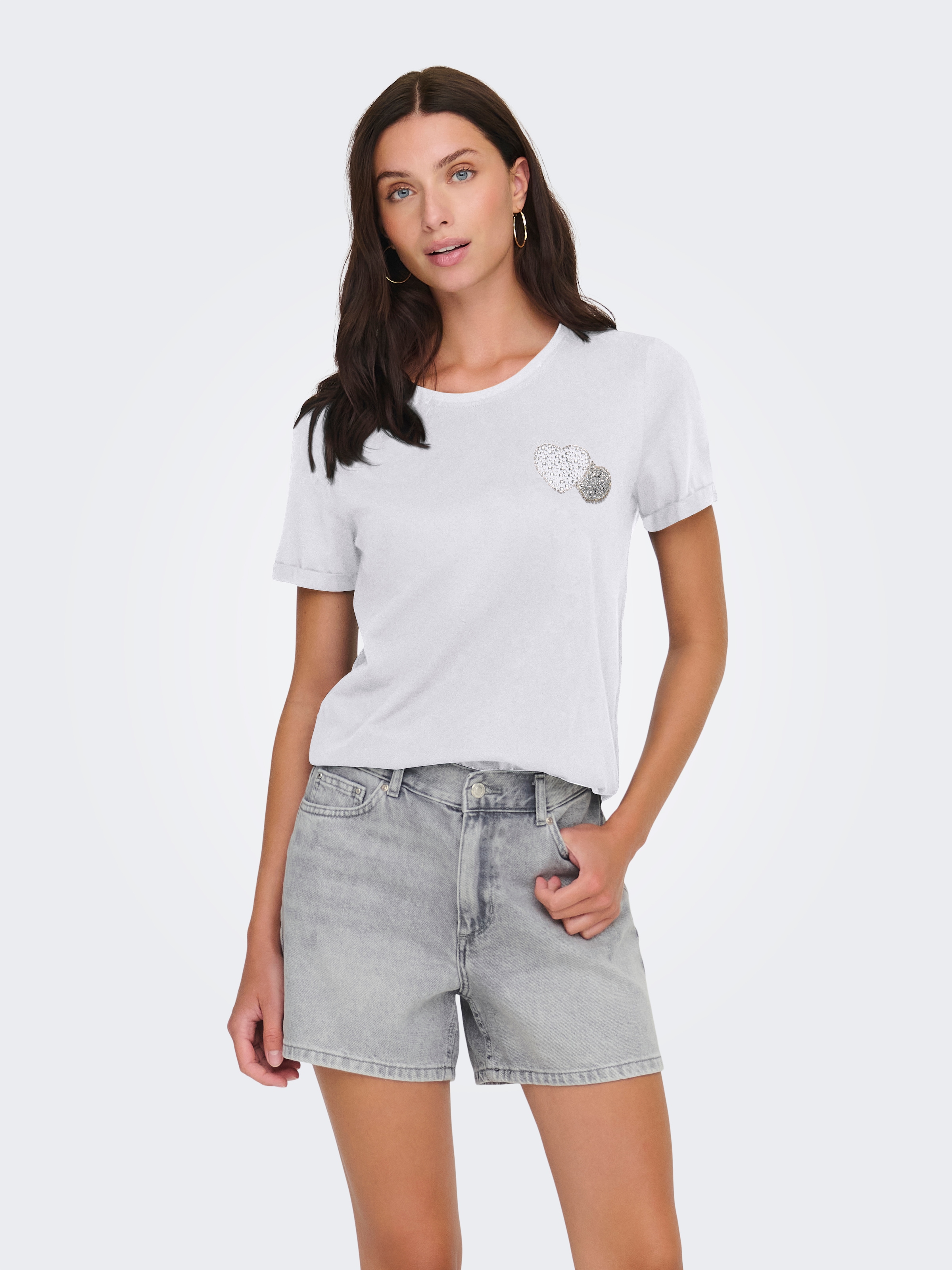 ONLY Kurzarmshirt "ONLKITA LIFE LUX ICON S/S PRINT TOP JRS" günstig online kaufen