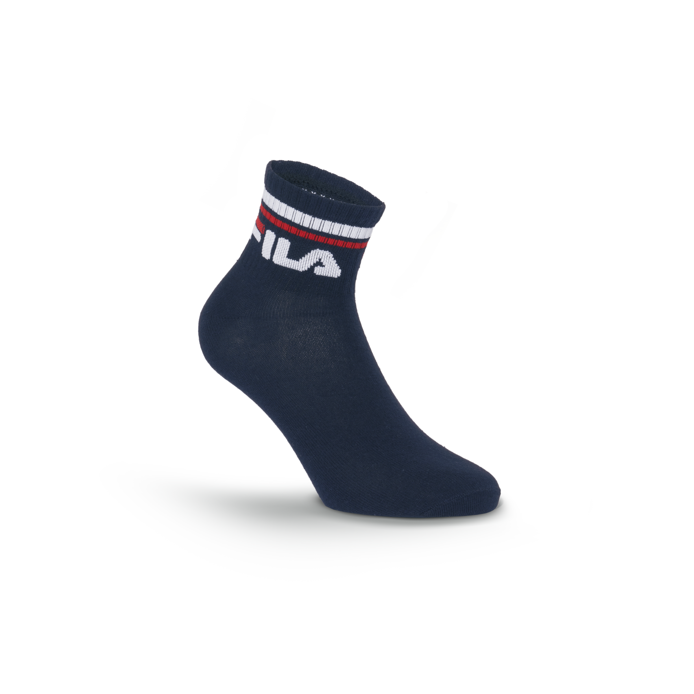 Fila Kurzsocken 3 Paar tlg. Cotton-Mix, Unisex, Kontraststreifen günstig online kaufen