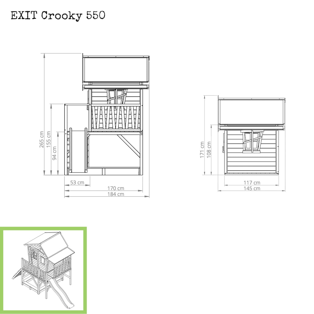 EXIT Spielturm »Crooky 550«