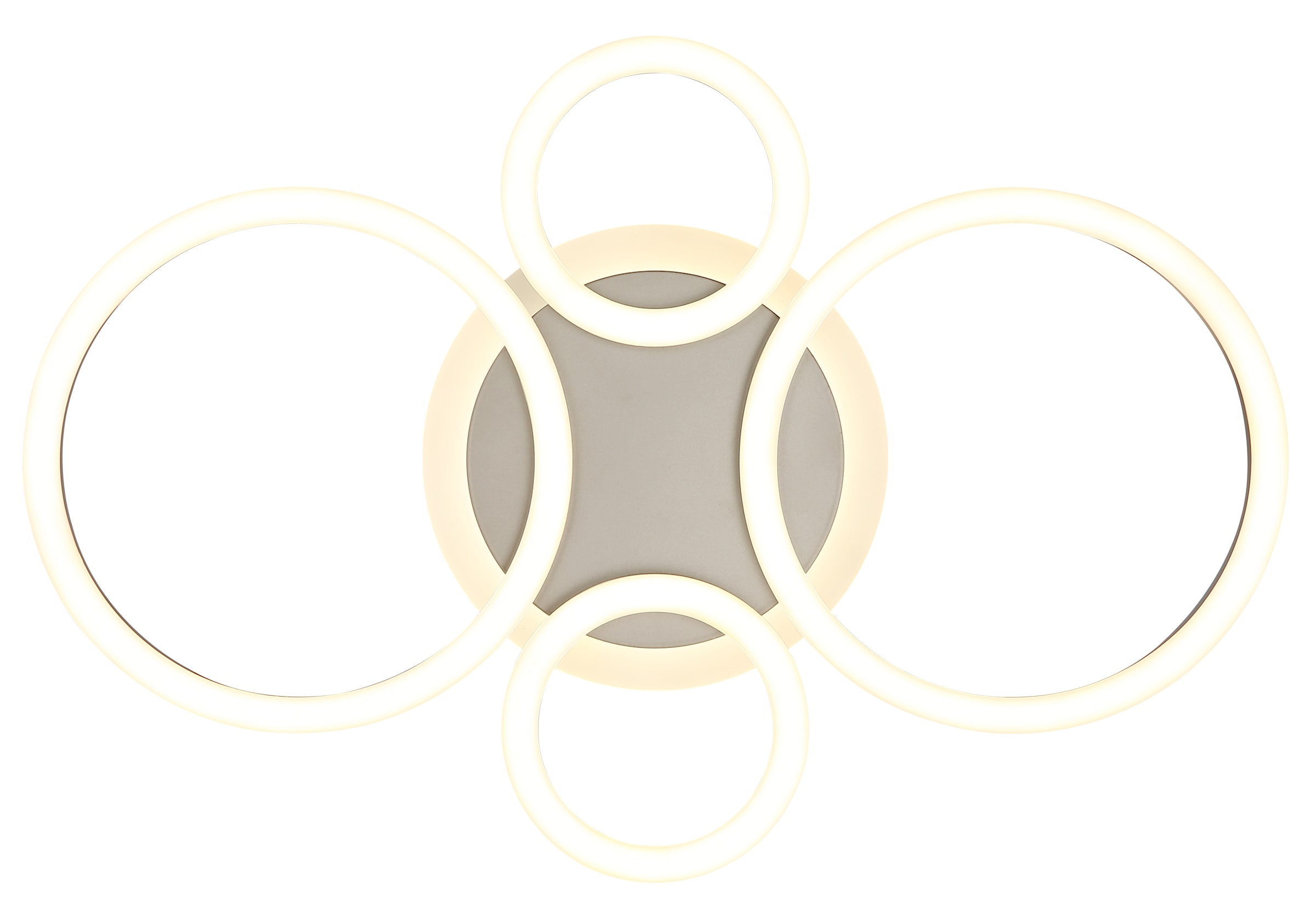 GLOBO LIGHTING Deckenleuchte »LORETTA« LED-Modul 1 Stk. Kaffeefarbene Deckenleuchte, Kunststoff opal, dimmbar, 2 Ring-Design