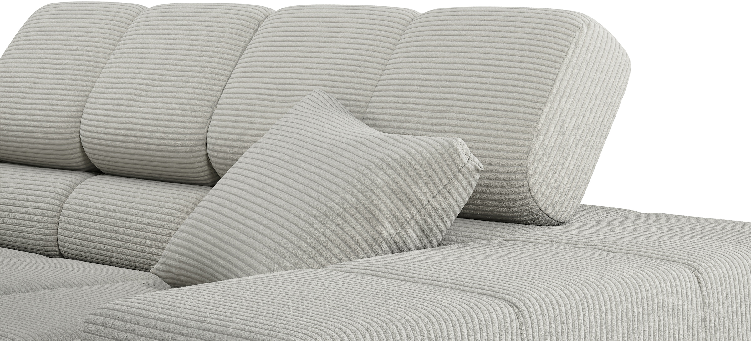 INOSIGN Ecksofa »Ancona incl. Kopfteilverstellung, OTTOs Choice, Breite 319cm, L-Form«, wahlweise motorische Sitztiefenverstellung, auch in Cord + Easy Care