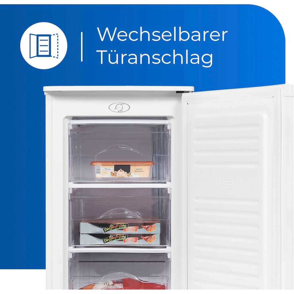 exquisit Gefrierschrank »GS111-040E weiss«, 85 cm hoch, 48 cm breit