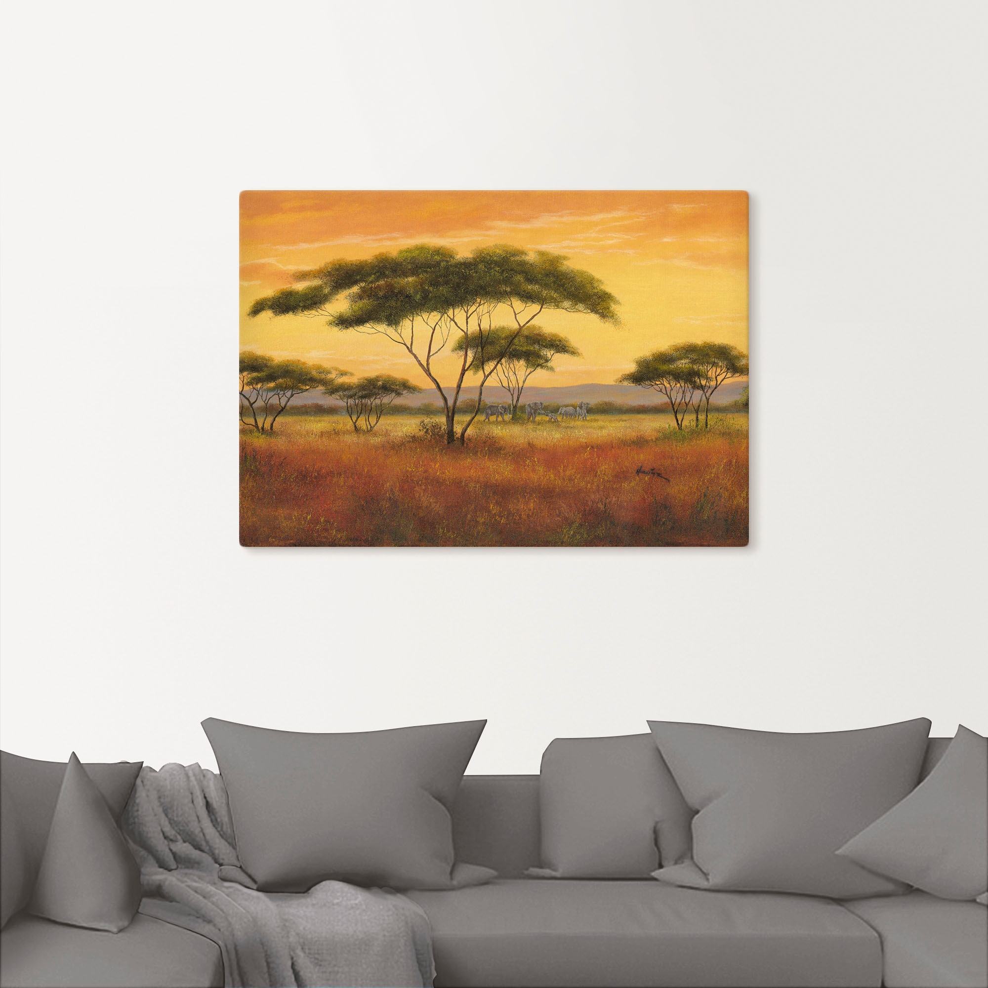 Artland Wandbild "Afrikalandschaft", Afrika, (1 St.), als Alubild, Outdoorb günstig online kaufen