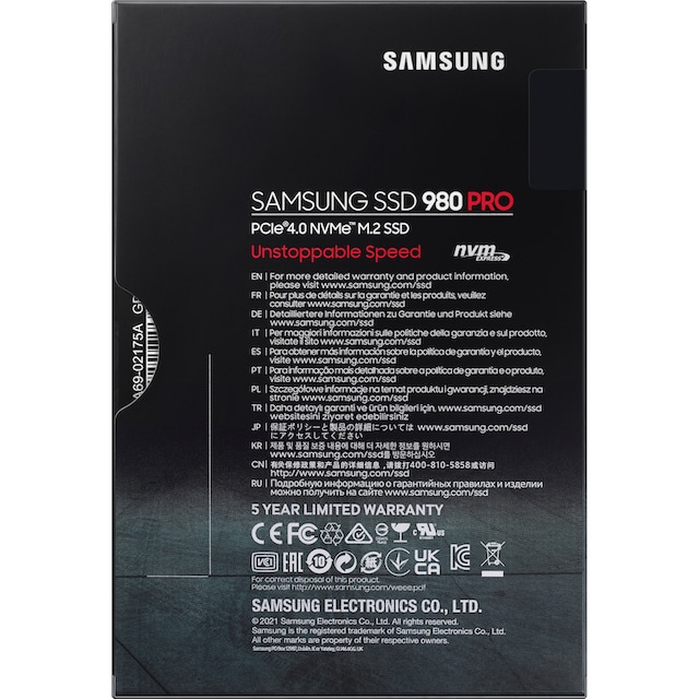 Samsung interne SSD »980 PRO«, Anschluss M.2 PCIe 4.0, Playstation 5  kompatibel, PCIe® 4.0 NVMe™, M.2 | BAUR