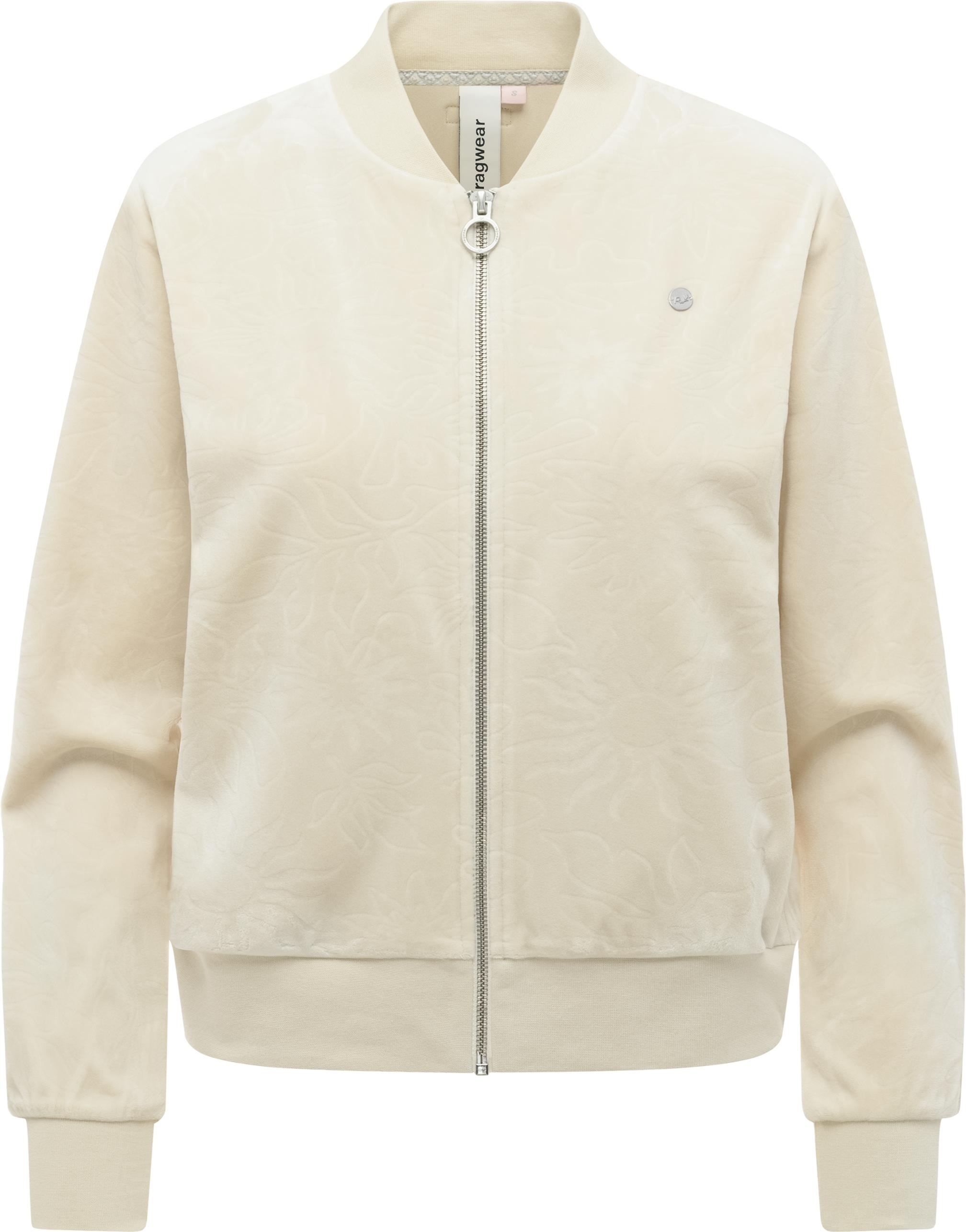 Ragwear Sweatjacke "Doron Embossed" Kuschelige Alltagsjacke in Samt-Optik günstig online kaufen