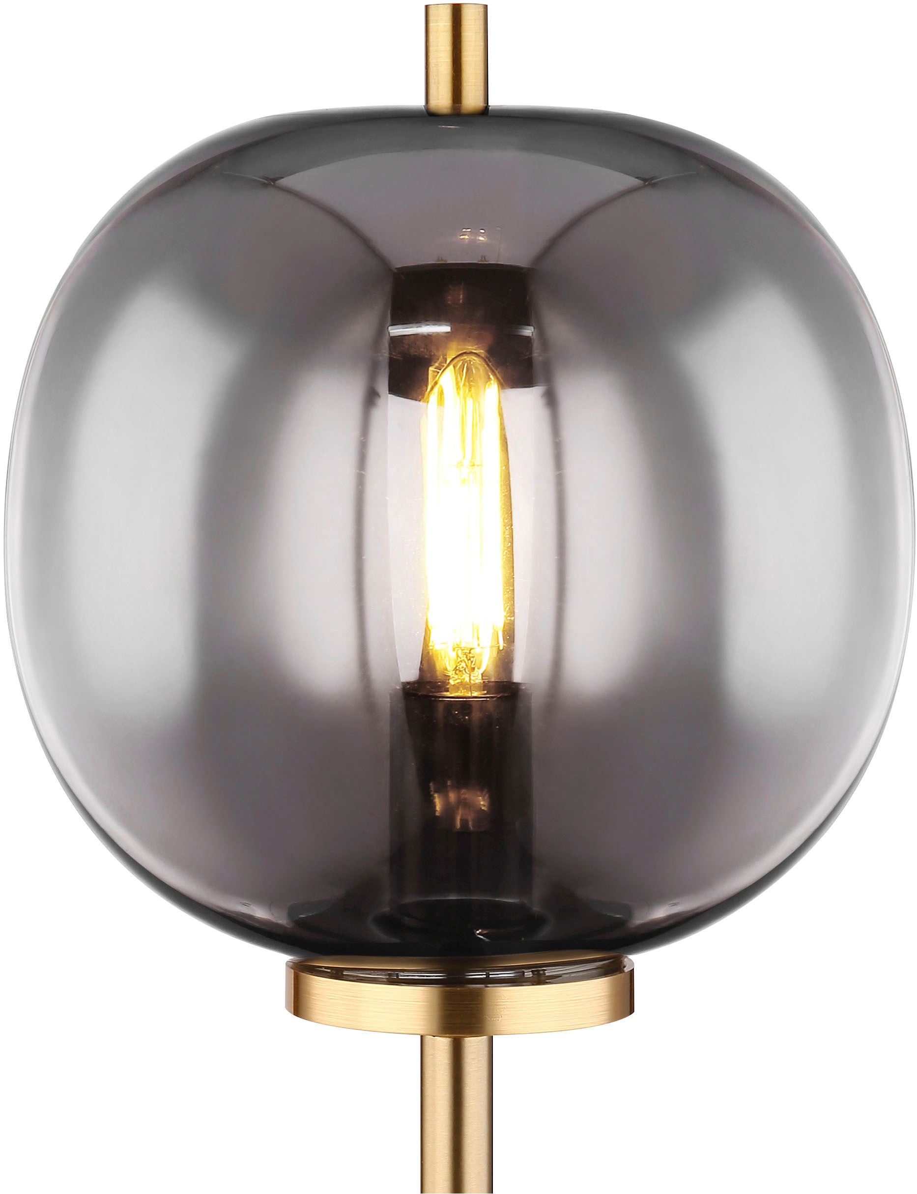 GLOBO LIGHTING Tischleuchte »BLACKY I« E14 1 Stk. Tischleuchte Messing, Glas, Wippschalter, E14