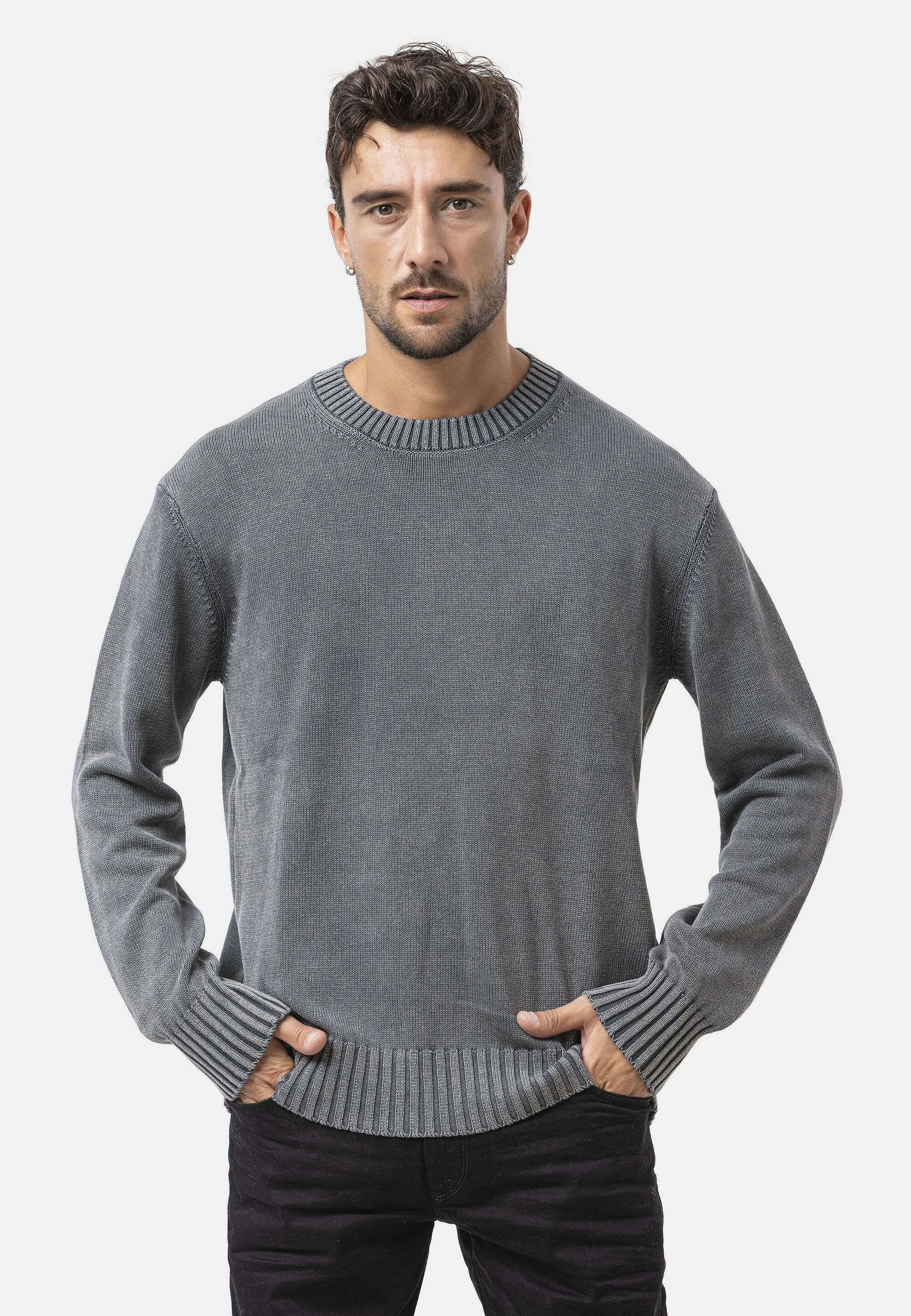 Cipo & Baxx Strickpullover »CP289« 1 Stk. strukturiertes Strickdesign