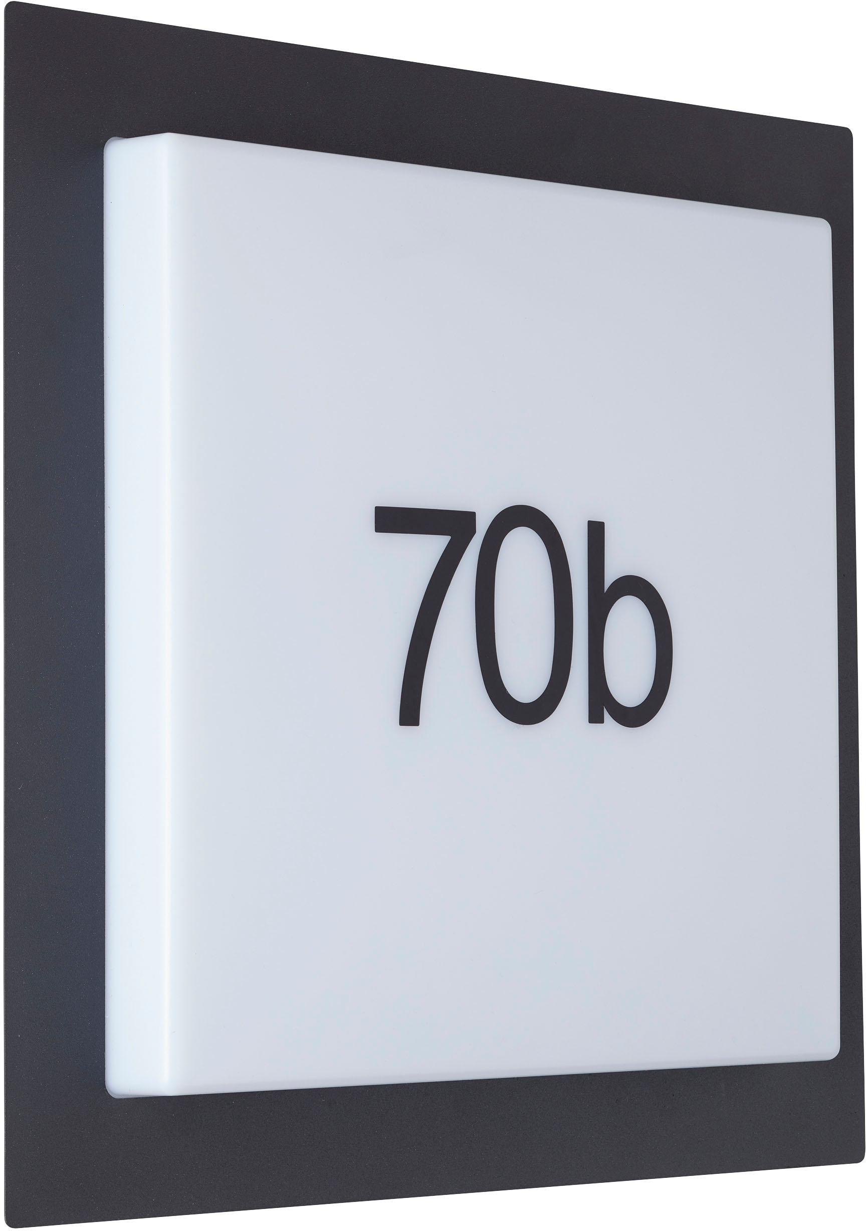 Brilliant LED Außen-Wandleuchte »Sten«, inkl. Hausnummern, 30 x 30 cm, LED 1600 lm, 3000 K, weiß/schwarz