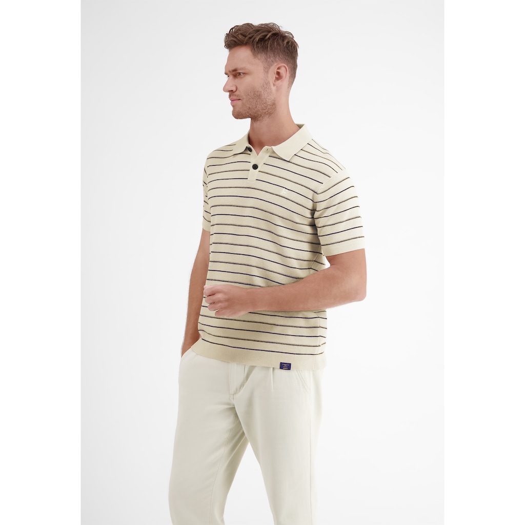 LERROS Poloshirt »LERROS Poloshirt in sommerlich-stylischer Strickoptik«
