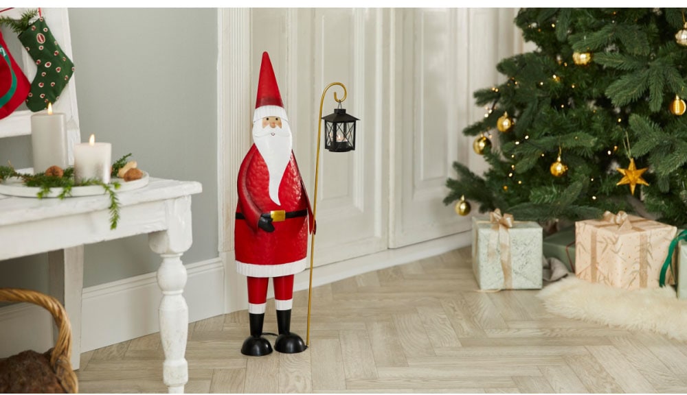 Schneider Weihnachtsfigur »Santa mit Laterne, Weihnachtsdeko rot«, Höhe ca. 68 cm