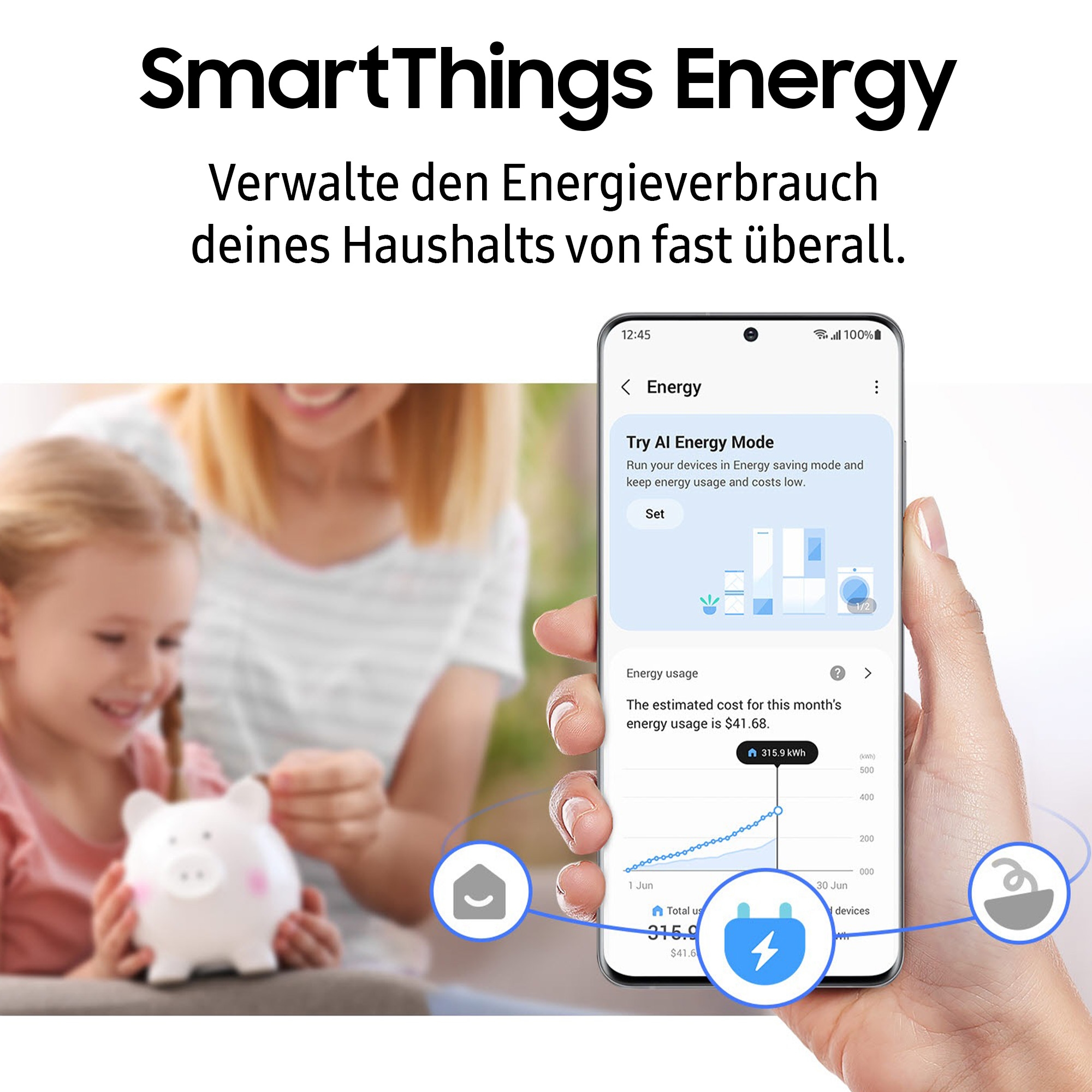 Samsung Einbaukühlgefrierkombination BRB6000 »BRB70F26DEF0«, WiFi‑fähig und Sprachsteuerung
