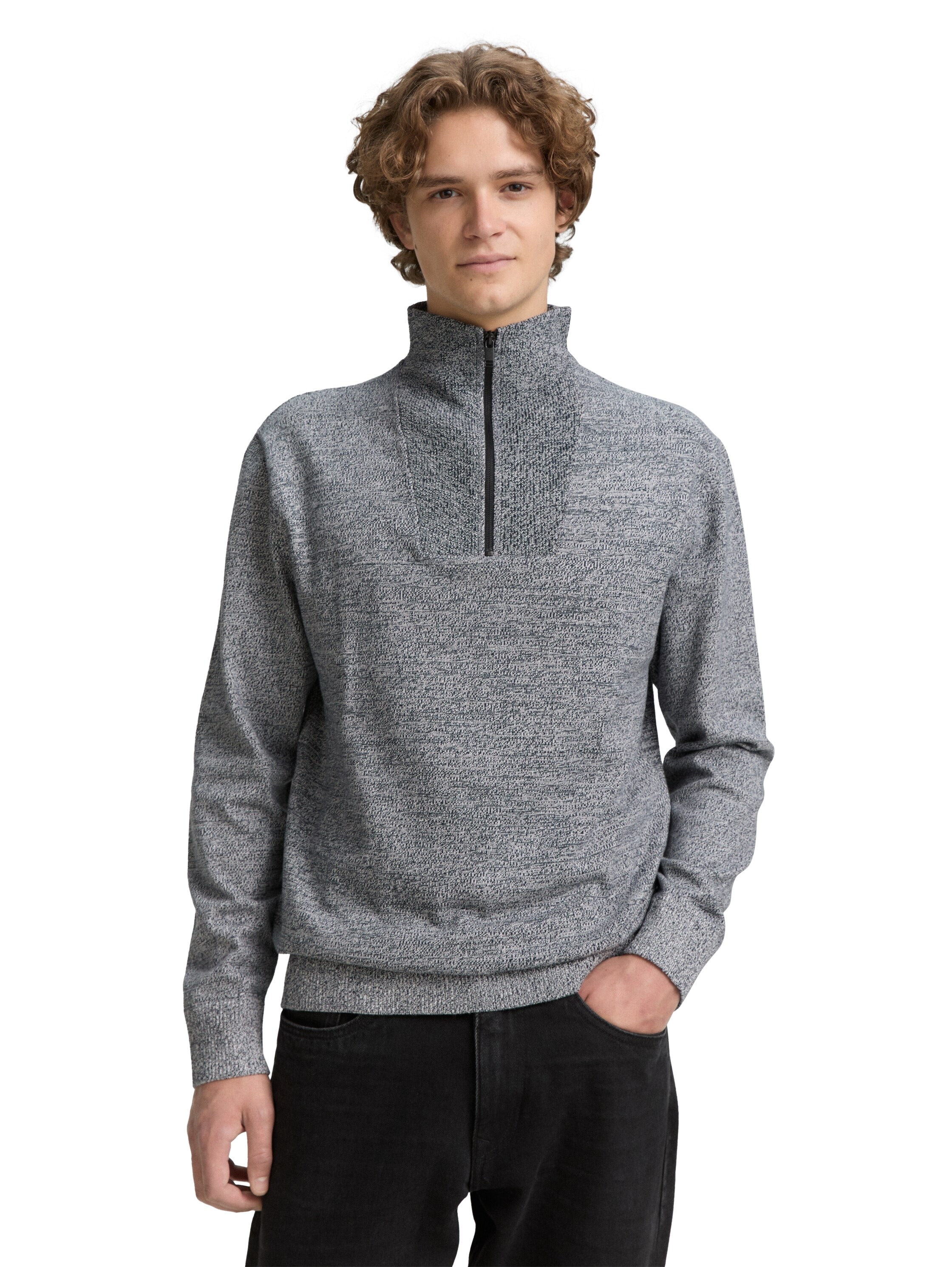 TOM TAILOR Denim Troyer, mit Rippbündchen günstig online kaufen