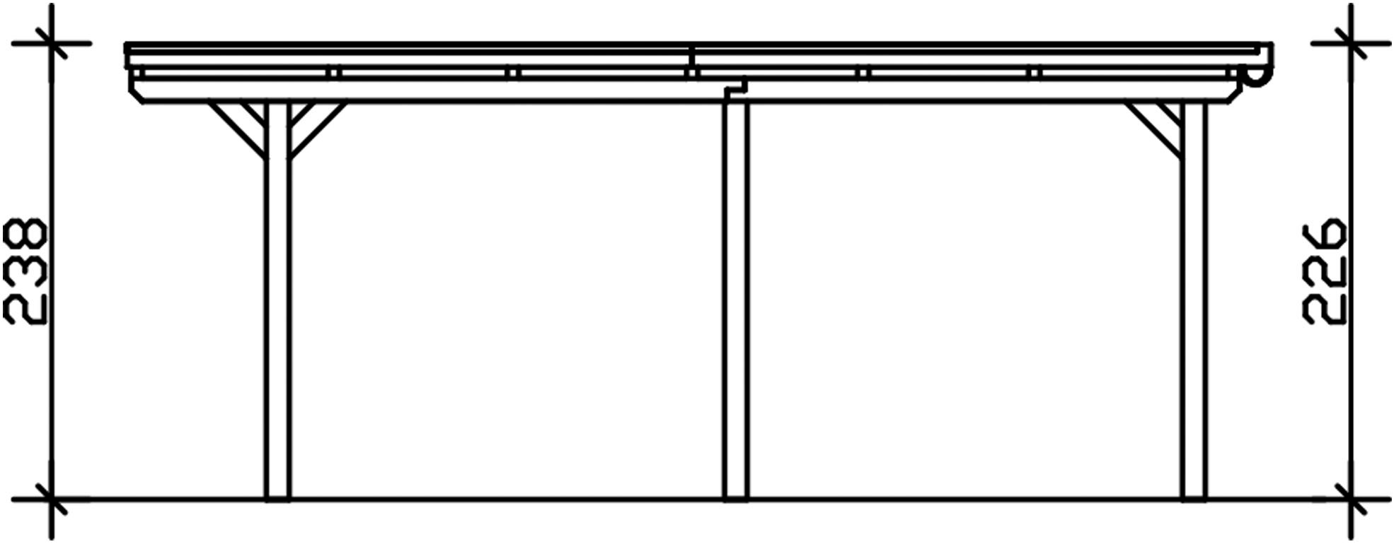 Skanholz Einzelcarport »Emsland«, 291 cm, Anthrazit