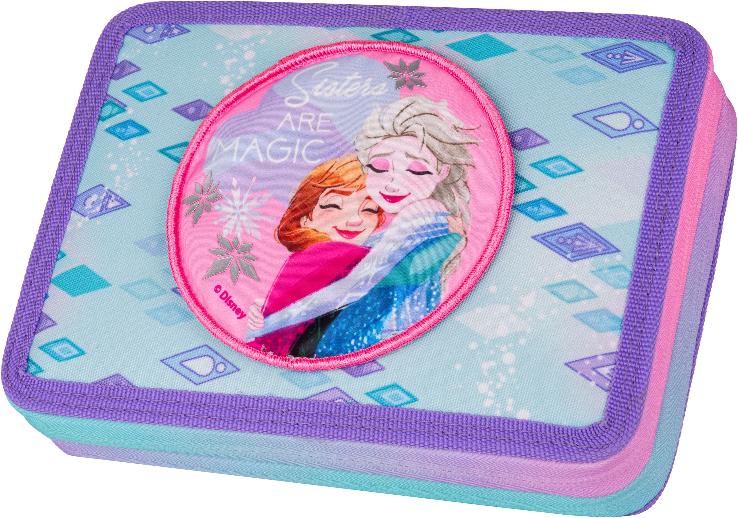 CoolPack Federmäppchen "Etui XL, Disney, Frozen, mit 2 Reißverschlüssen", befüllt
