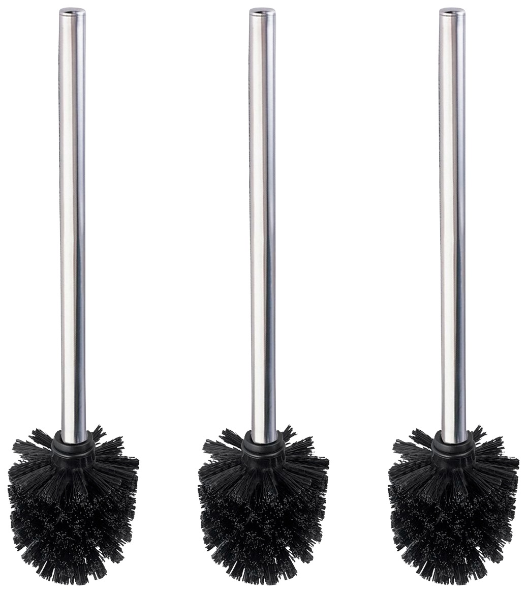 WENKO WC-Reinigungsbürste Set 3 Stk. aus Edelstahl  Kunststoff schwarz, mit günstig online kaufen