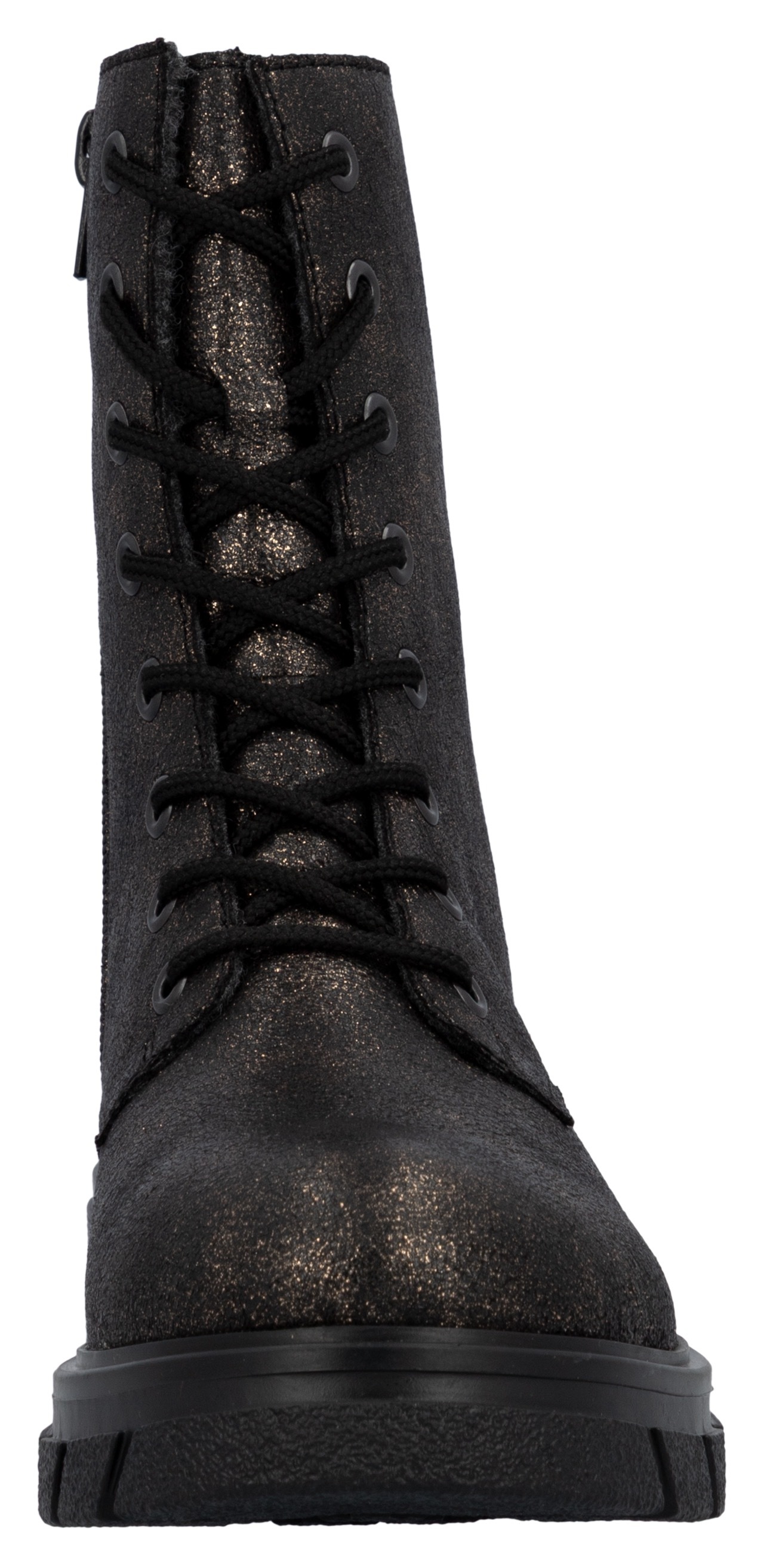 Rieker Schnürboots, Stiefelette, Blockabsatz, mit zusätzlichem Innenreißverschluss