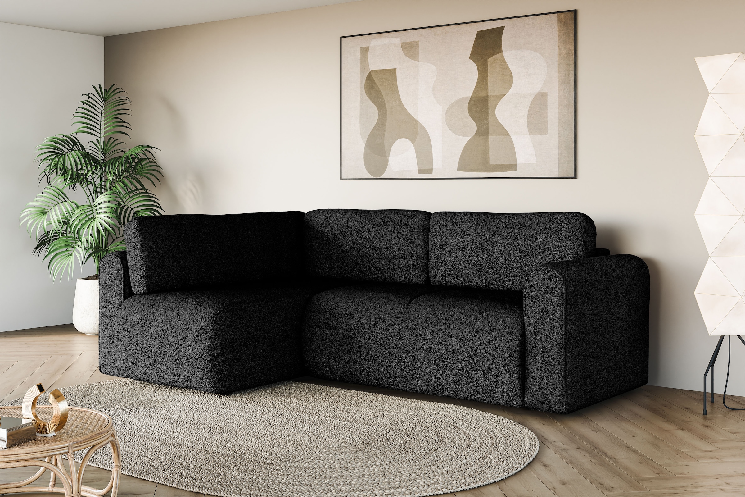 Ecksofa »Ecksofa Zacharia wahlweise mit Bettfunktion, BxTxH 250x166x86 cm«, L-Form mit...