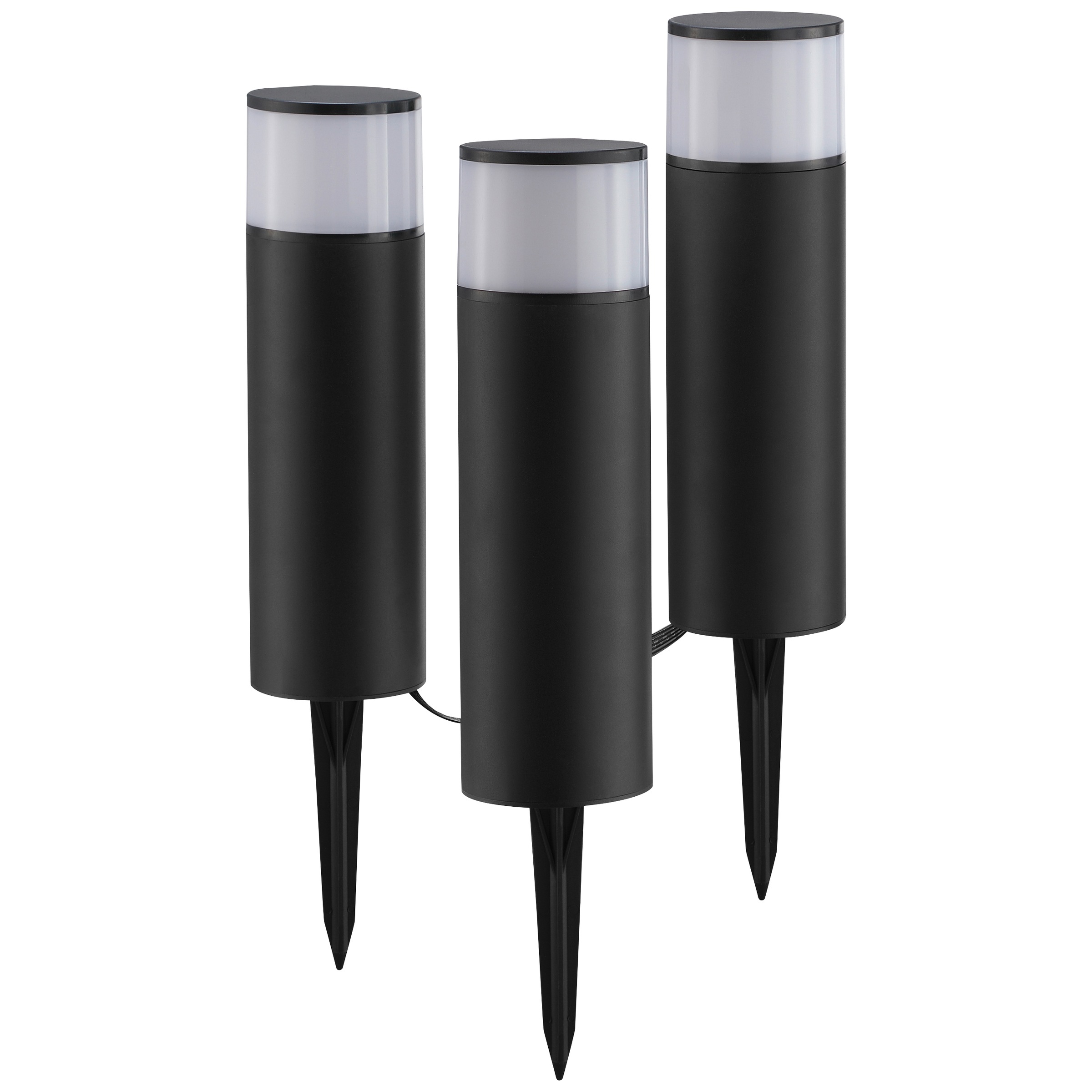 Brilliant LED Gartenleuchte »Dody« LED-Modul 3 Stk. warmweiß - kaltweiß LED Gartenspieß 3er Set, dimmbar, RGB, CCT, IP44, App steuerbar