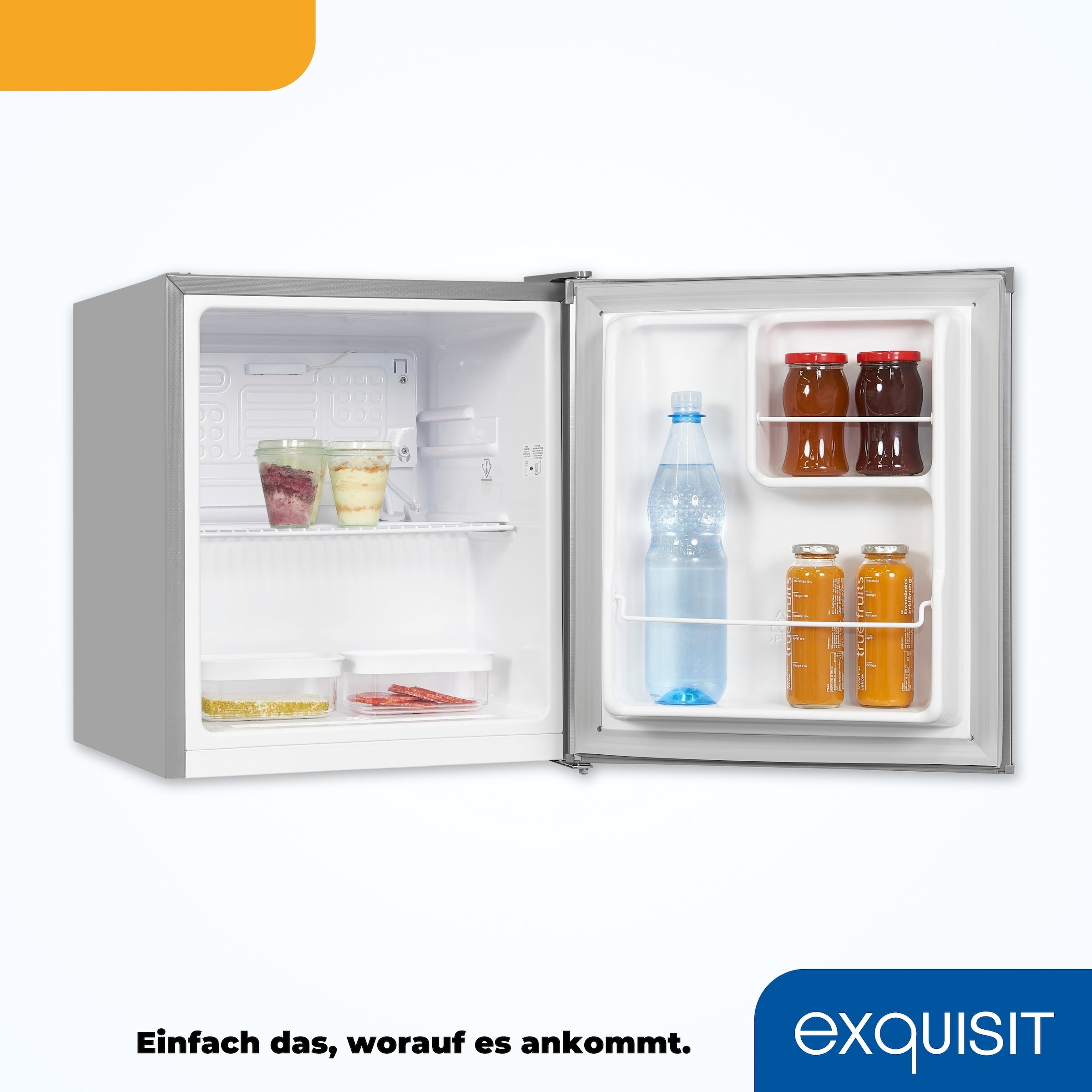 exquisit Kühlschrank »KB05-V-040E inoxlook«