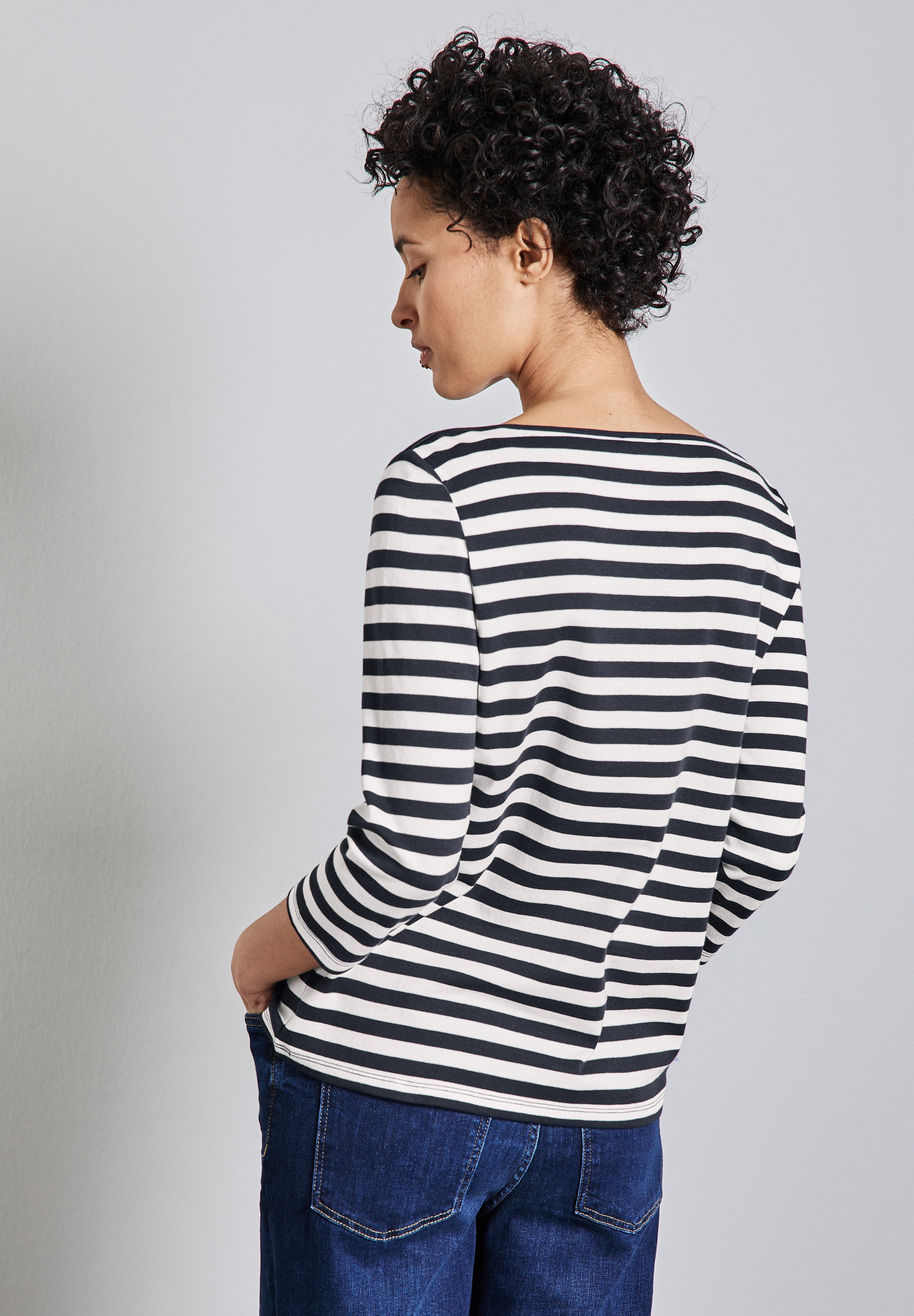 STREET ONE 3/4-Arm-Shirt, aus reiner Baumwolle günstig online kaufen