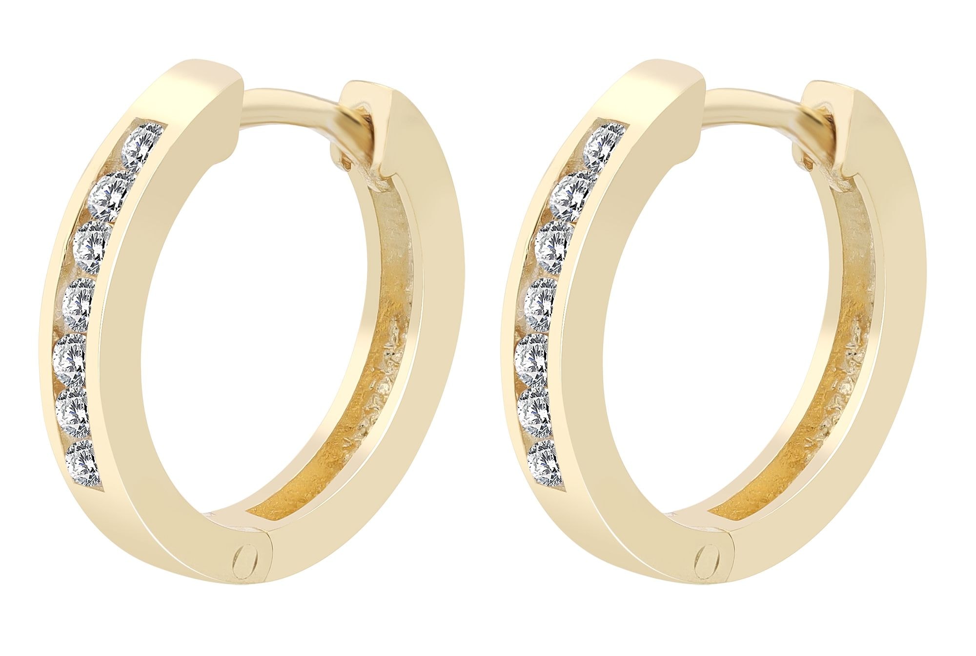 Adelia´s Klappcreolen "Damen Ohrringe – Klappcreole aus 925 Silber mit Zirk günstig online kaufen