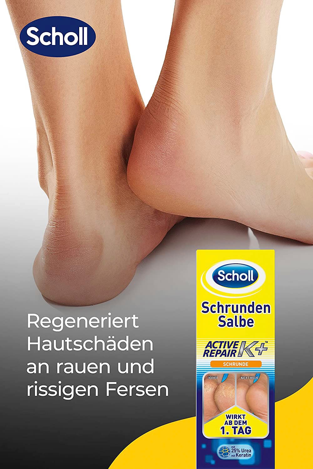 Scholl Fußcreme »Active Repair K+«, Schrunden Salbe