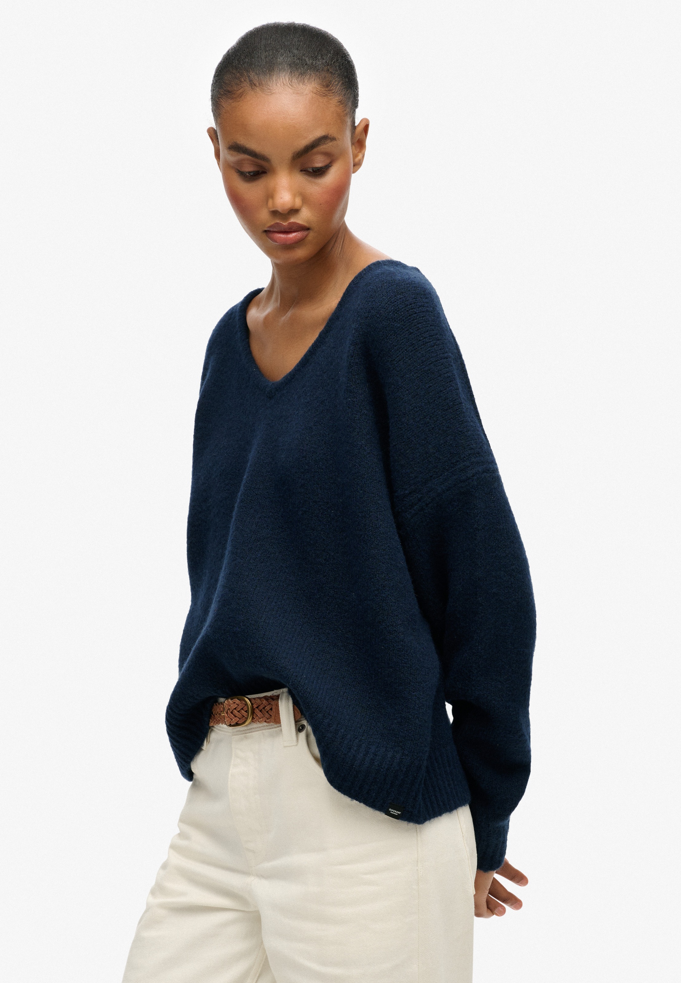 Superdry Strickpullover "BRUSHED OS V NECK JUMPER" günstig online kaufen