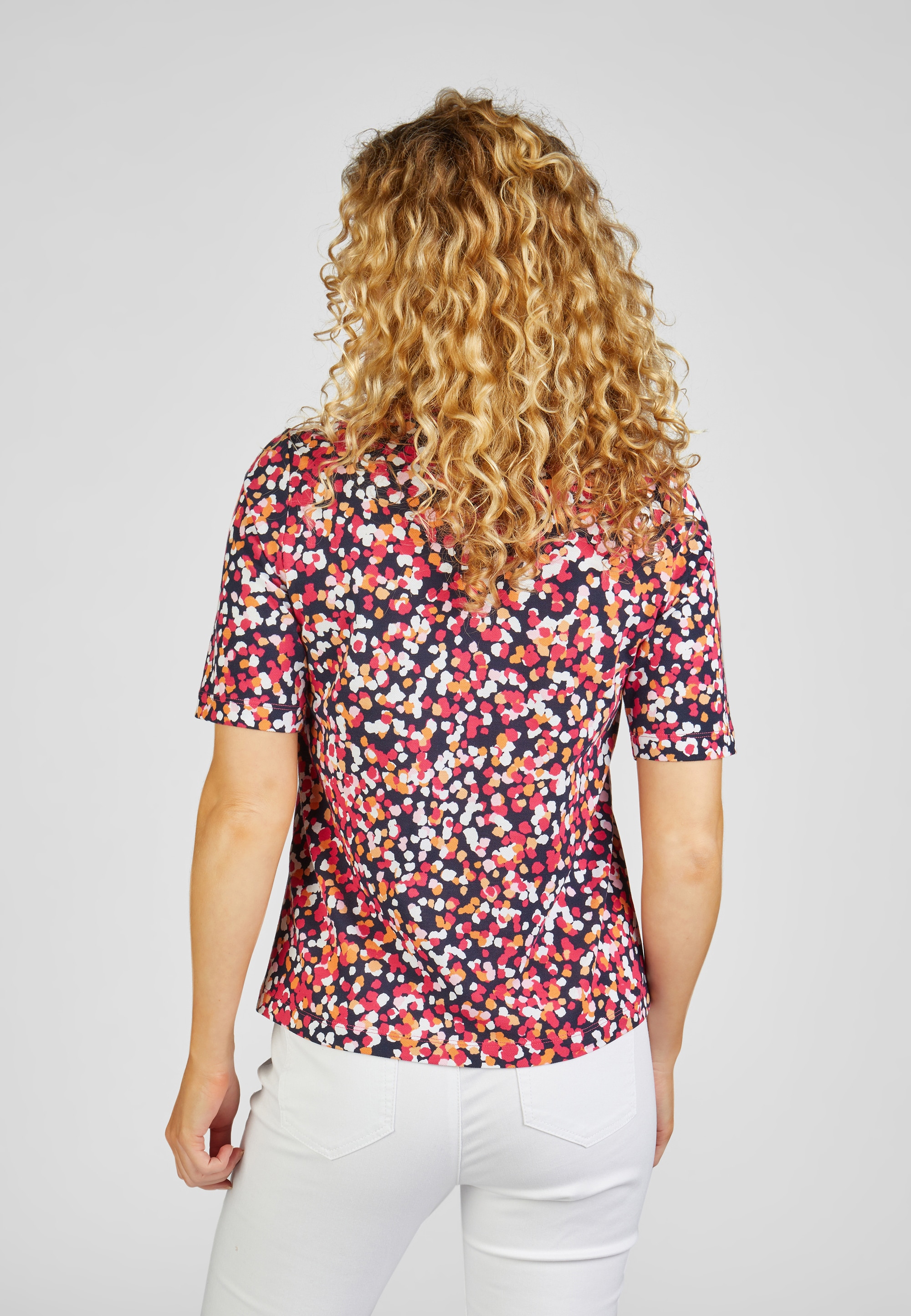 Rabe Print-Shirt »RABE Poloshirt mit Mosaikmuster«