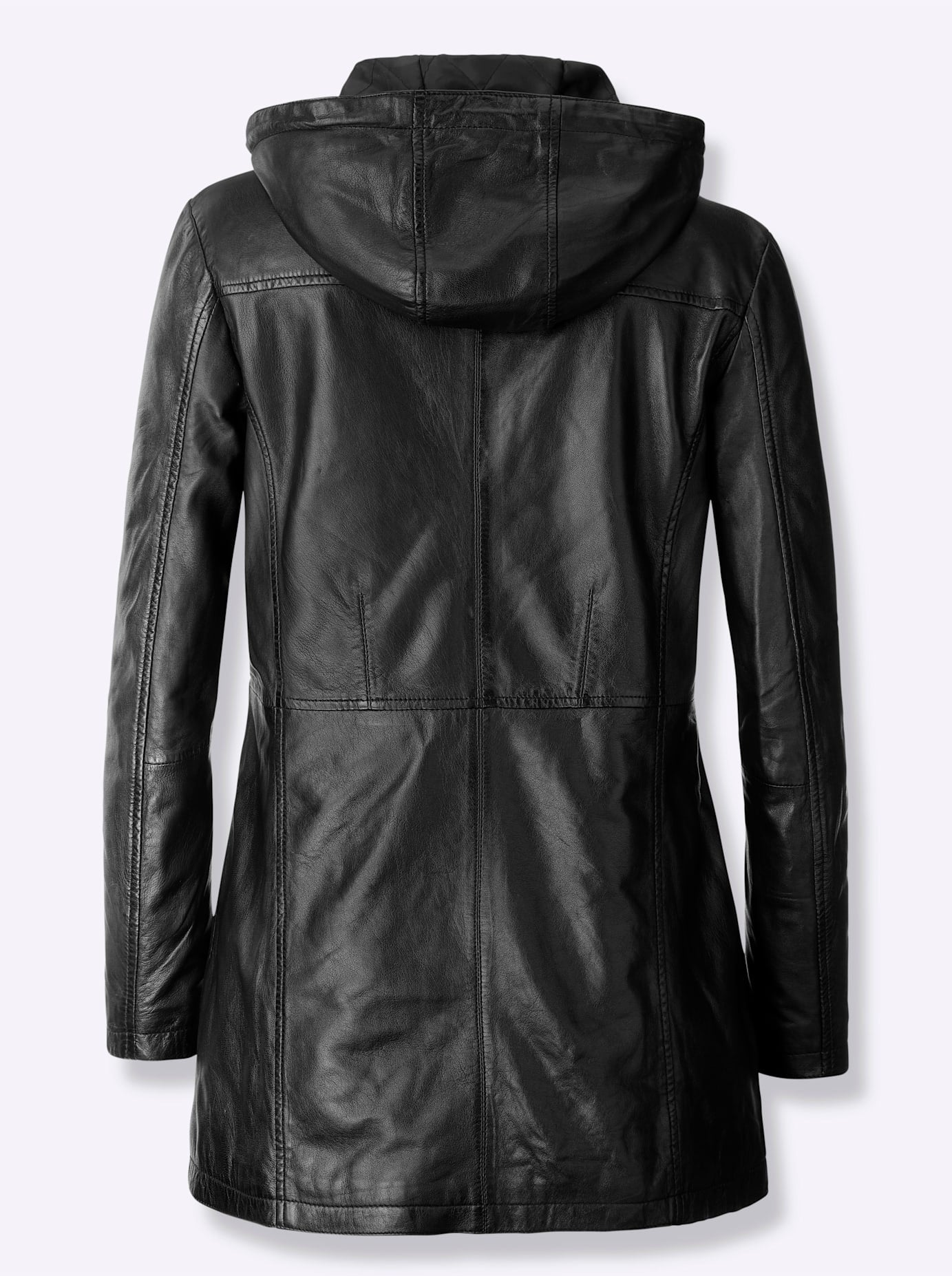 Casual Looks Lederjacke, mit Kapuze