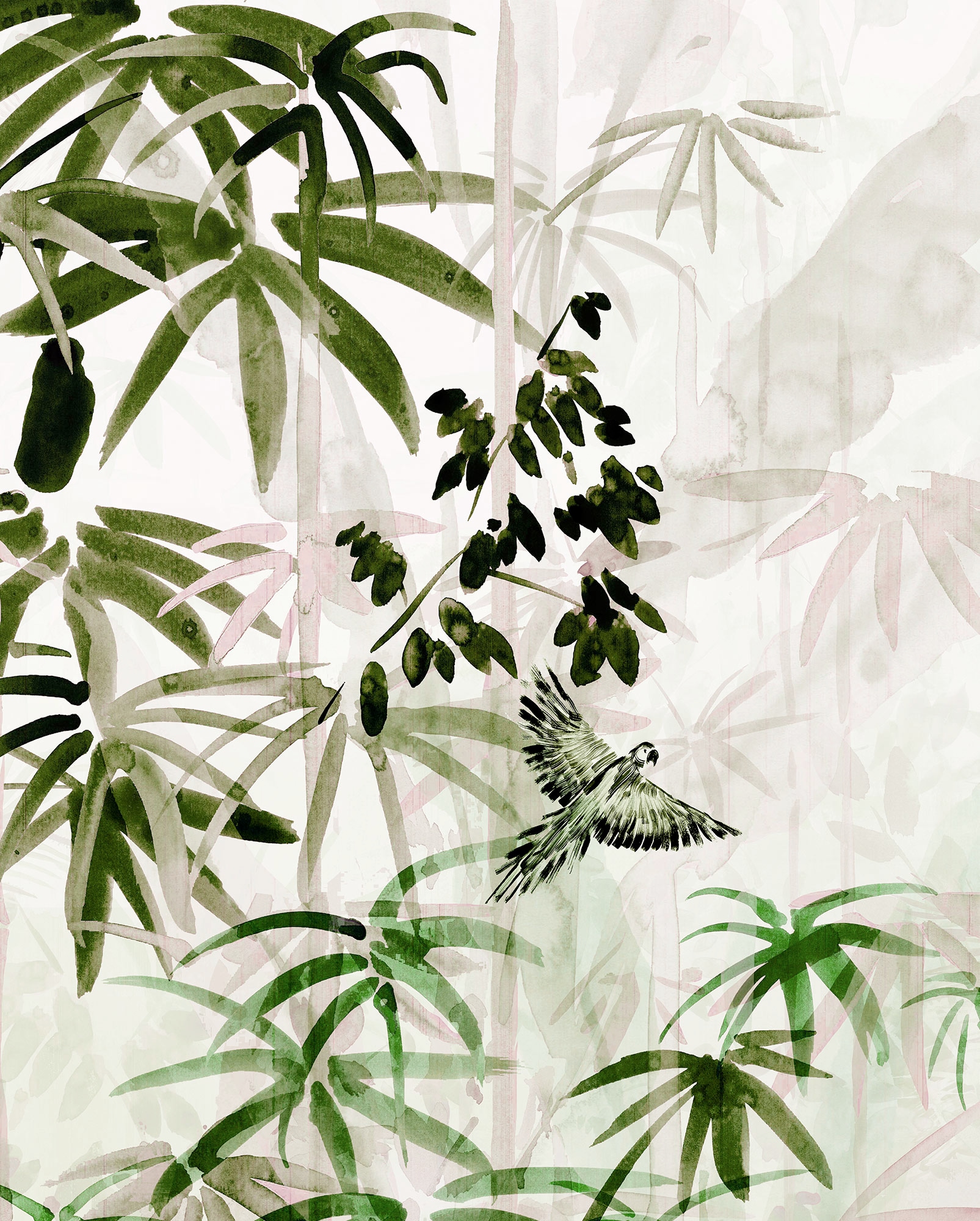 Poster »Bamboo Forest«, (1 St.), Kinderzimmer, Schlafzimmer, Wohnzimmer