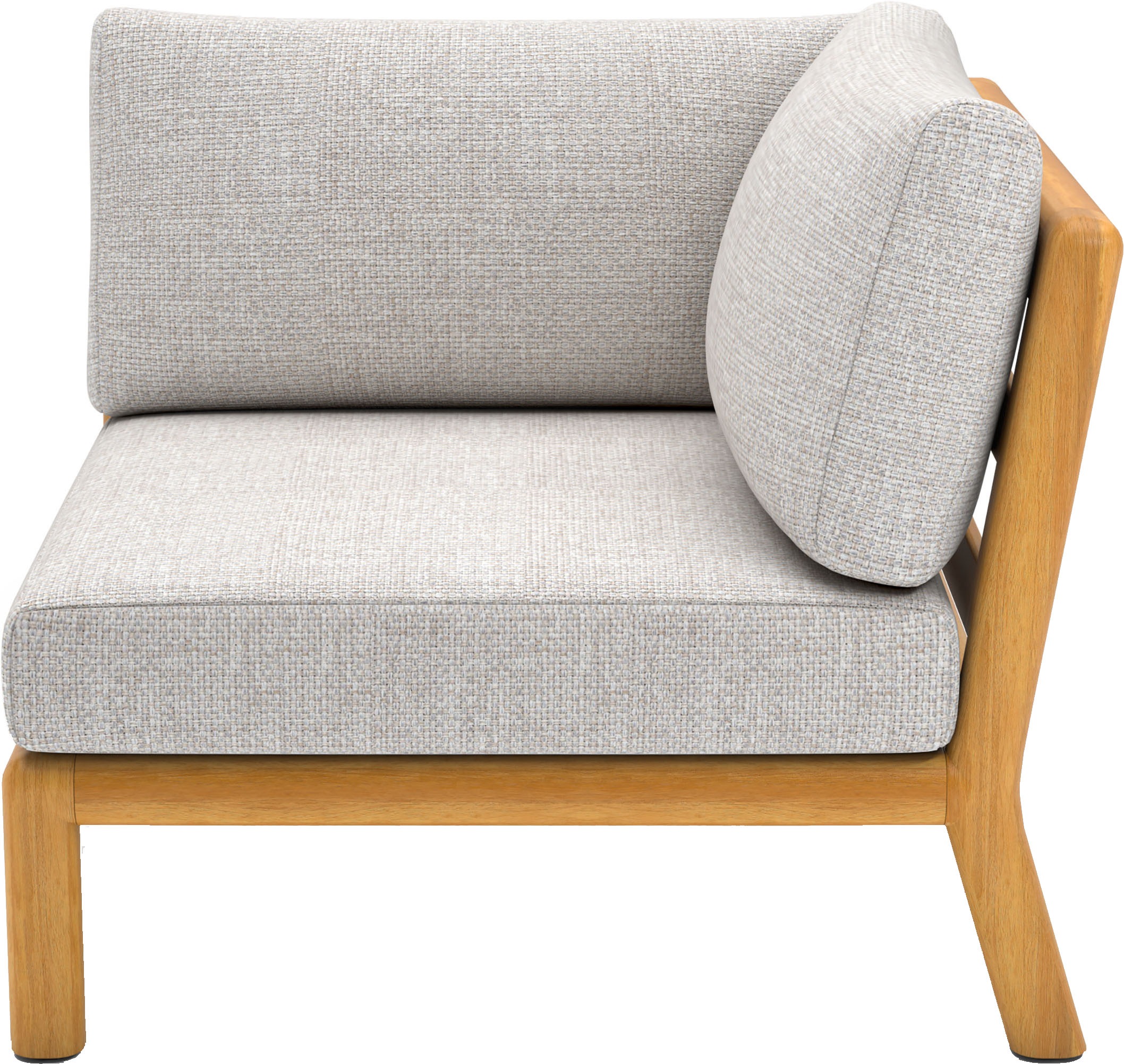 Gartenlounge-Eckteil BEST, B:87,6cm H:68,6cm T:87,6cm, grau, Obermaterial: 80% Polyurethan, 20% Polypropylen, Sessel, "Matera – Ecke", Gepolstert