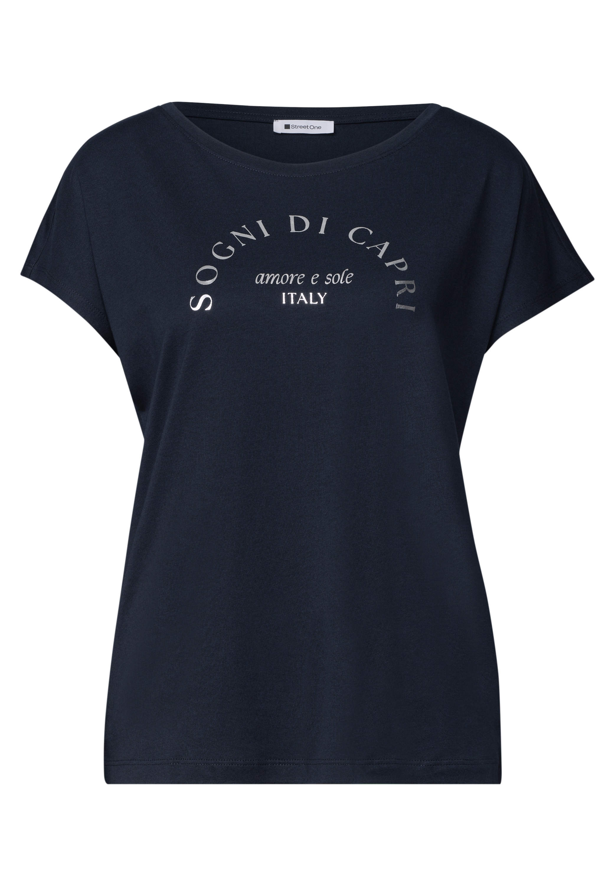 STREET ONE T-Shirt aus softem Materialmix