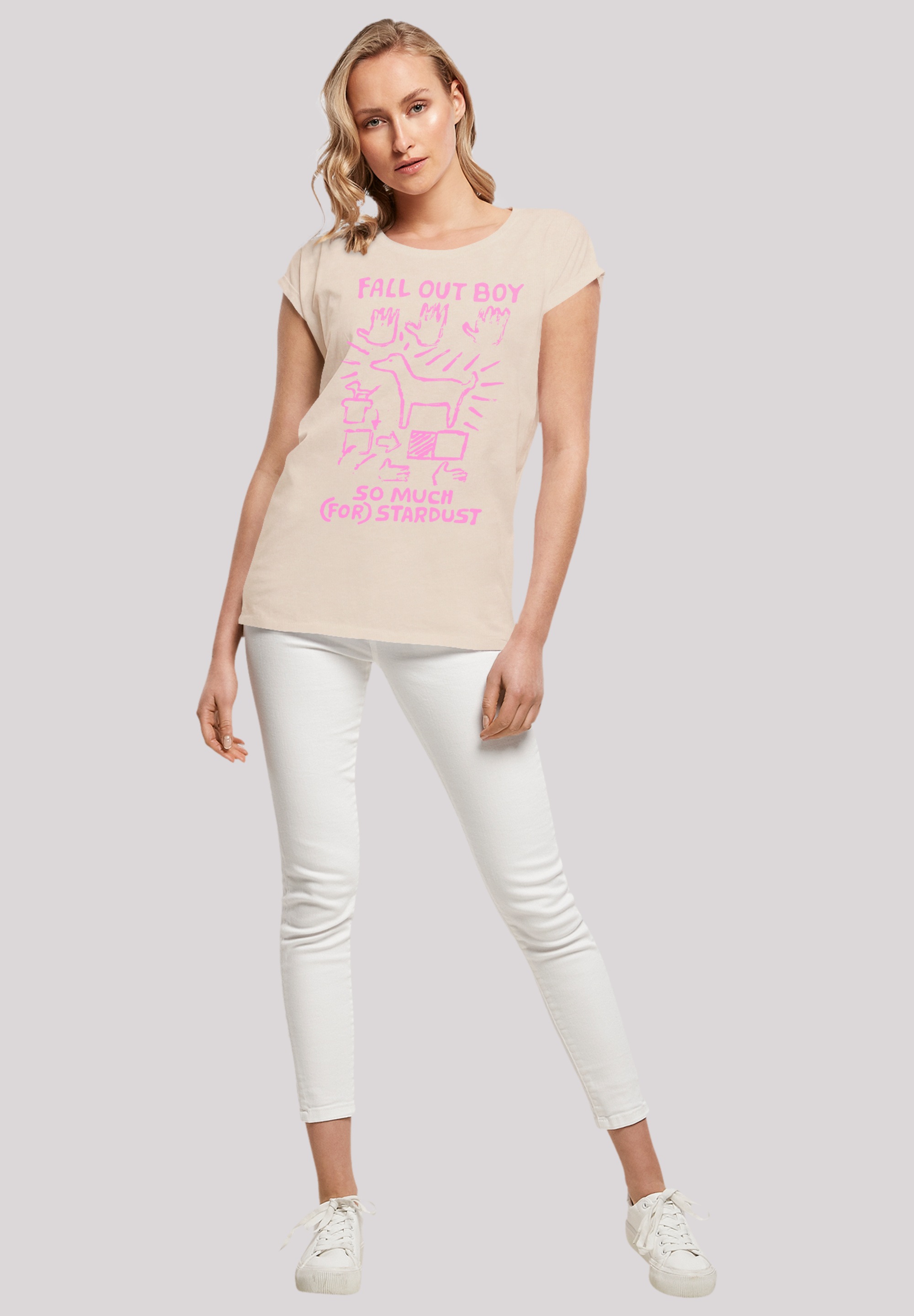F4NT4STIC T-Shirt »Fall Out Boy Pink Dog So Much Stardust«, Premium Qualität