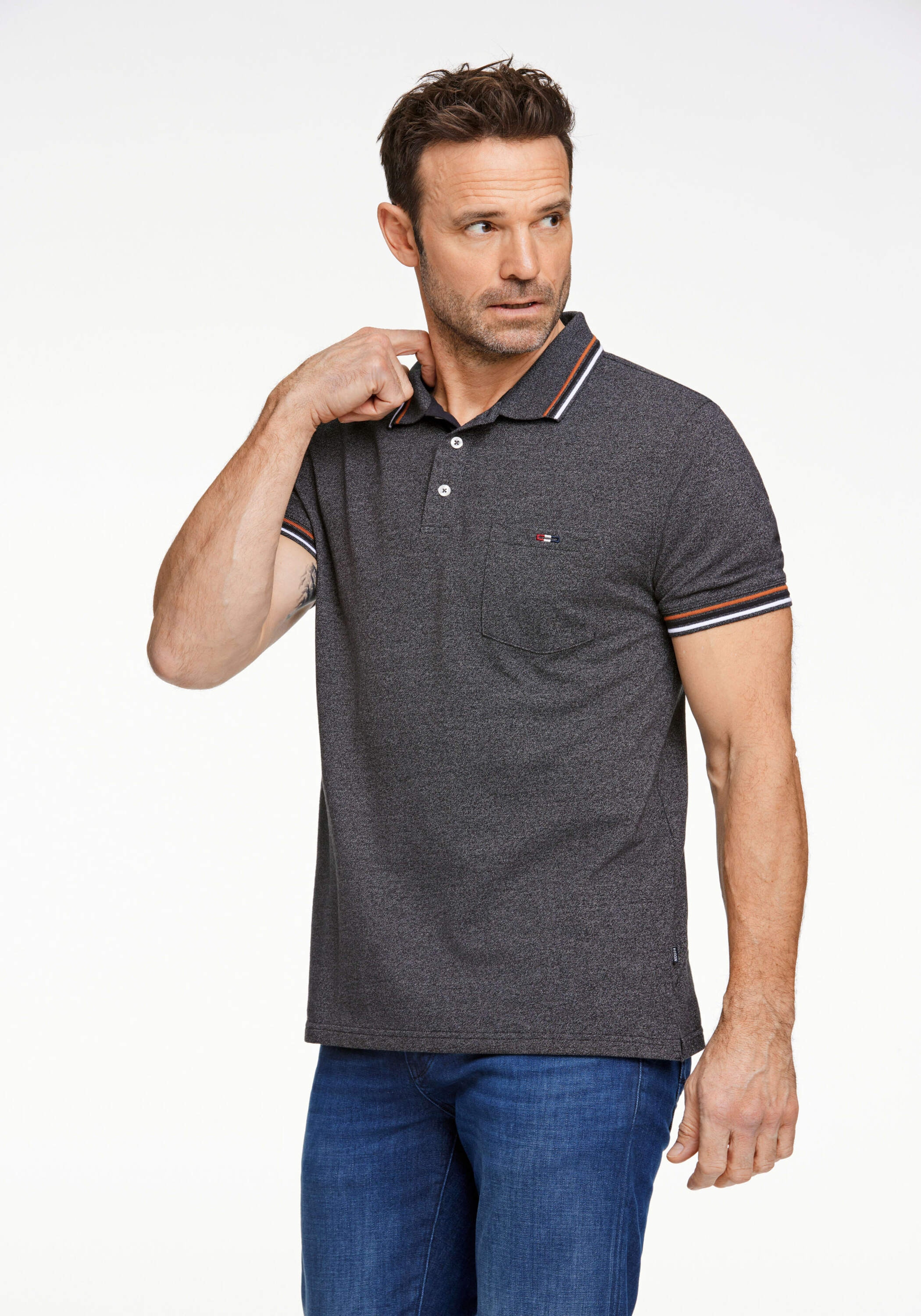 BISON Poloshirt "BISON Poloshirt" günstig online kaufen