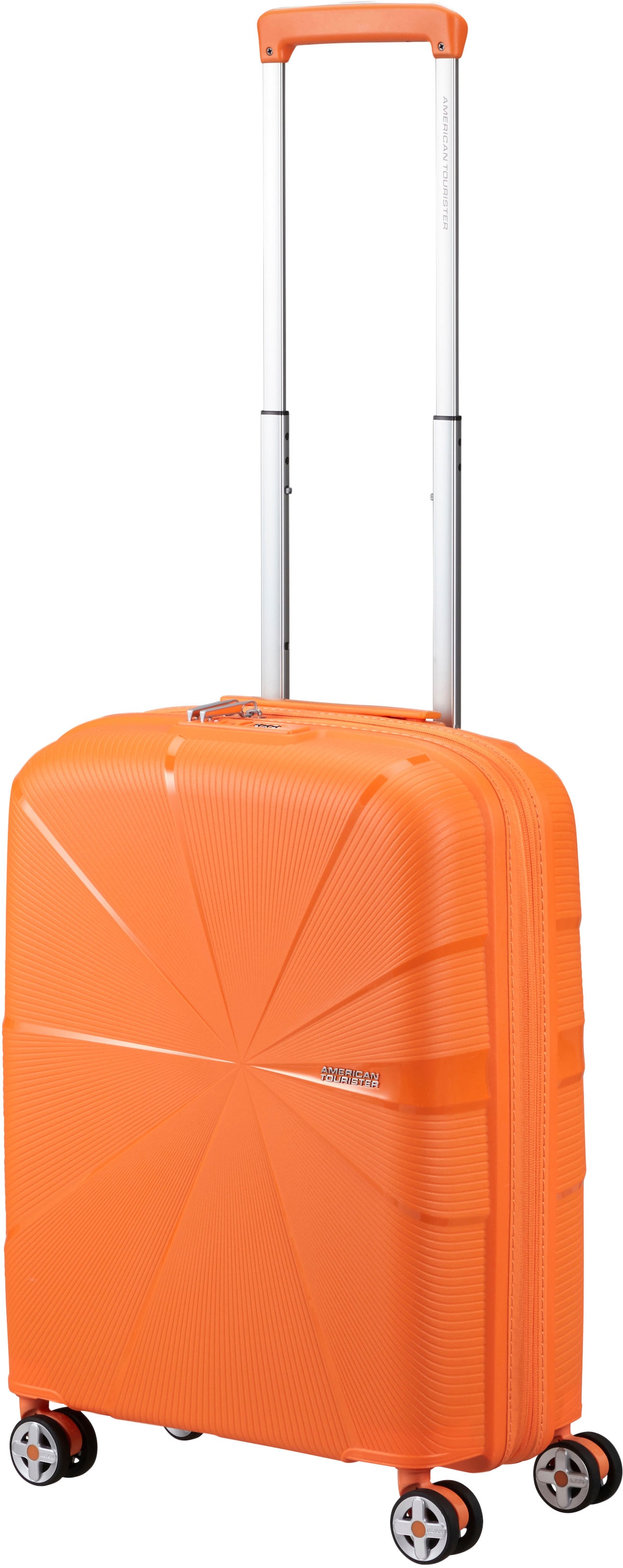 American Tourister® Hartschalen-Trolley »Starvibe, papaya, 55 cm«, 4 Rollen, Handgepäck-Koffer mit Volumenerweiterung; enthält recyceltes Material
