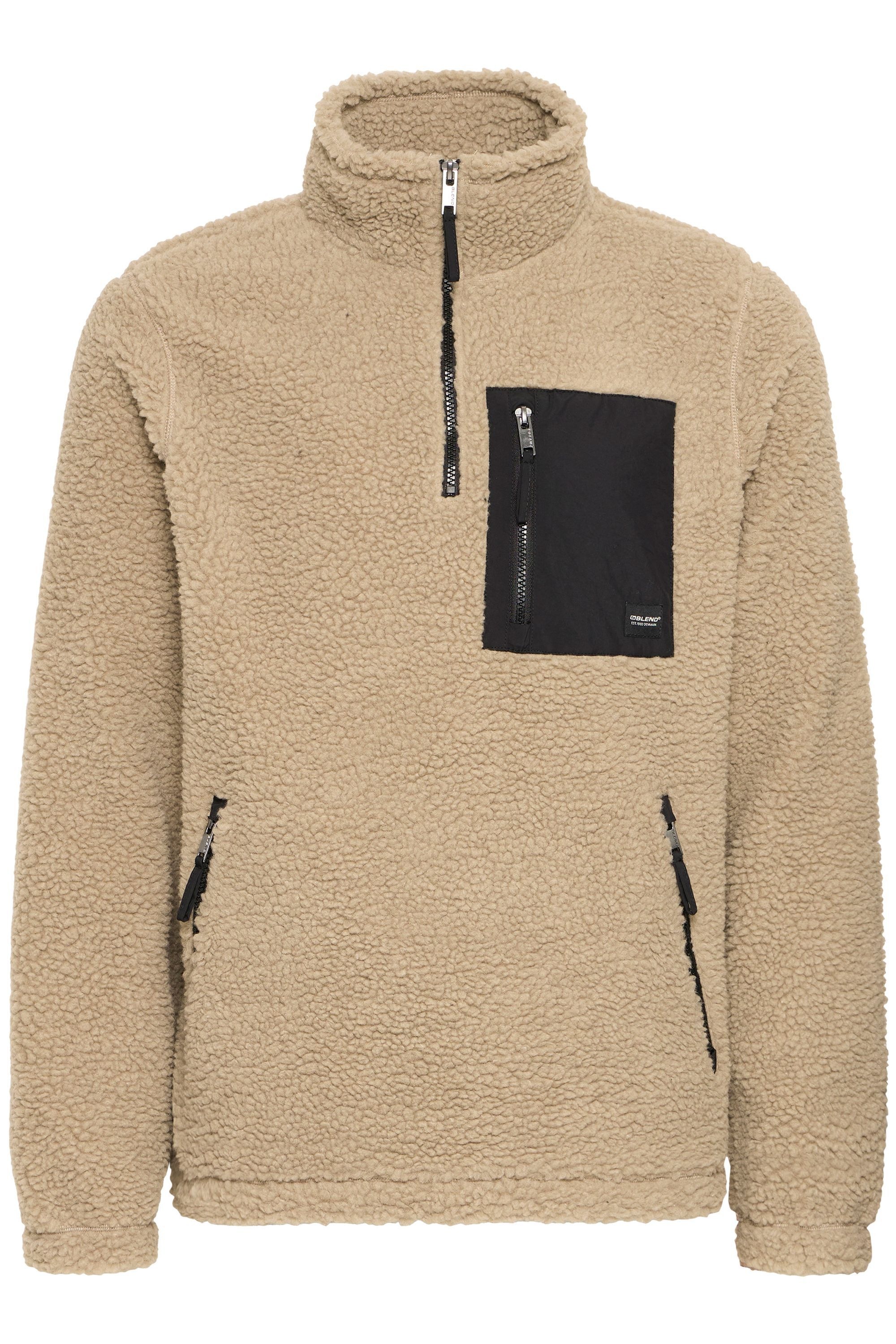 Blend Fleecejacke "BHTotto" Lässiger Troyer in Teddy-Optik günstig online kaufen