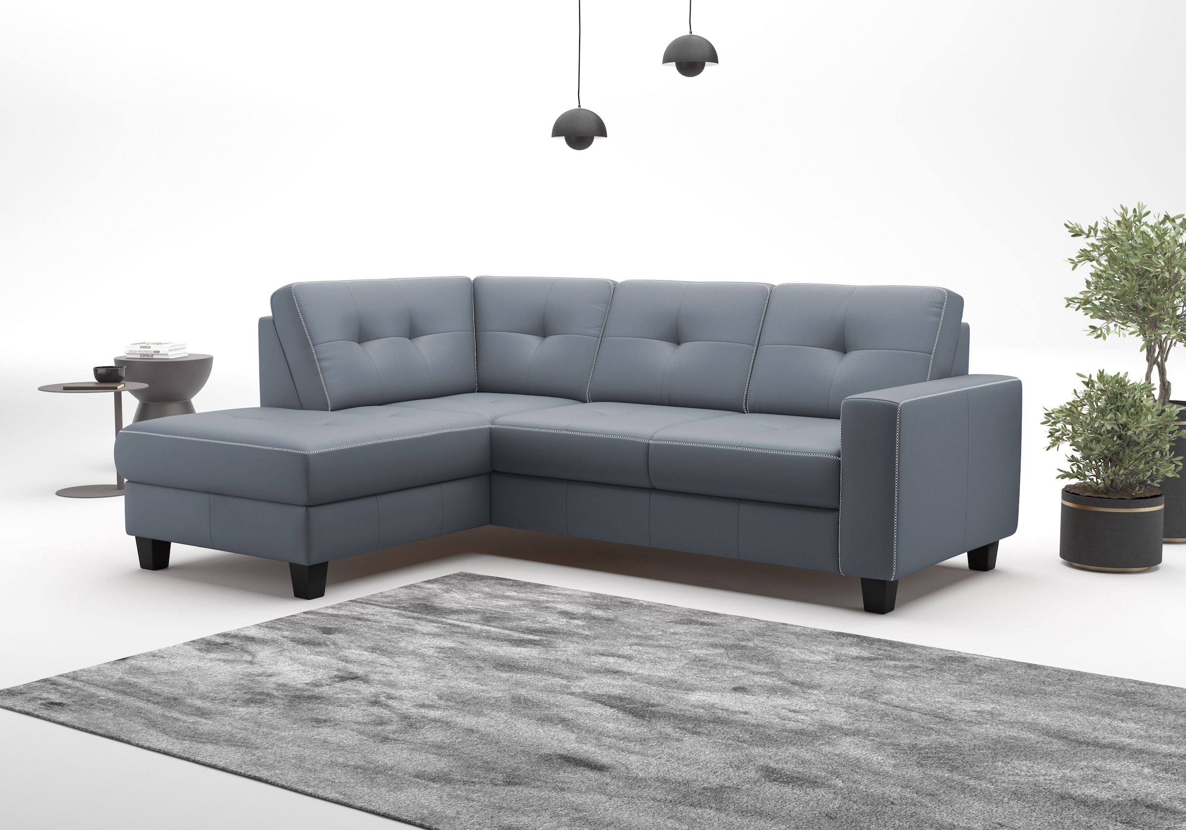 PLACES OF STYLE Ecksofa "Varese" wahlweise mit Bettfunktion und Bettkasten günstig online kaufen