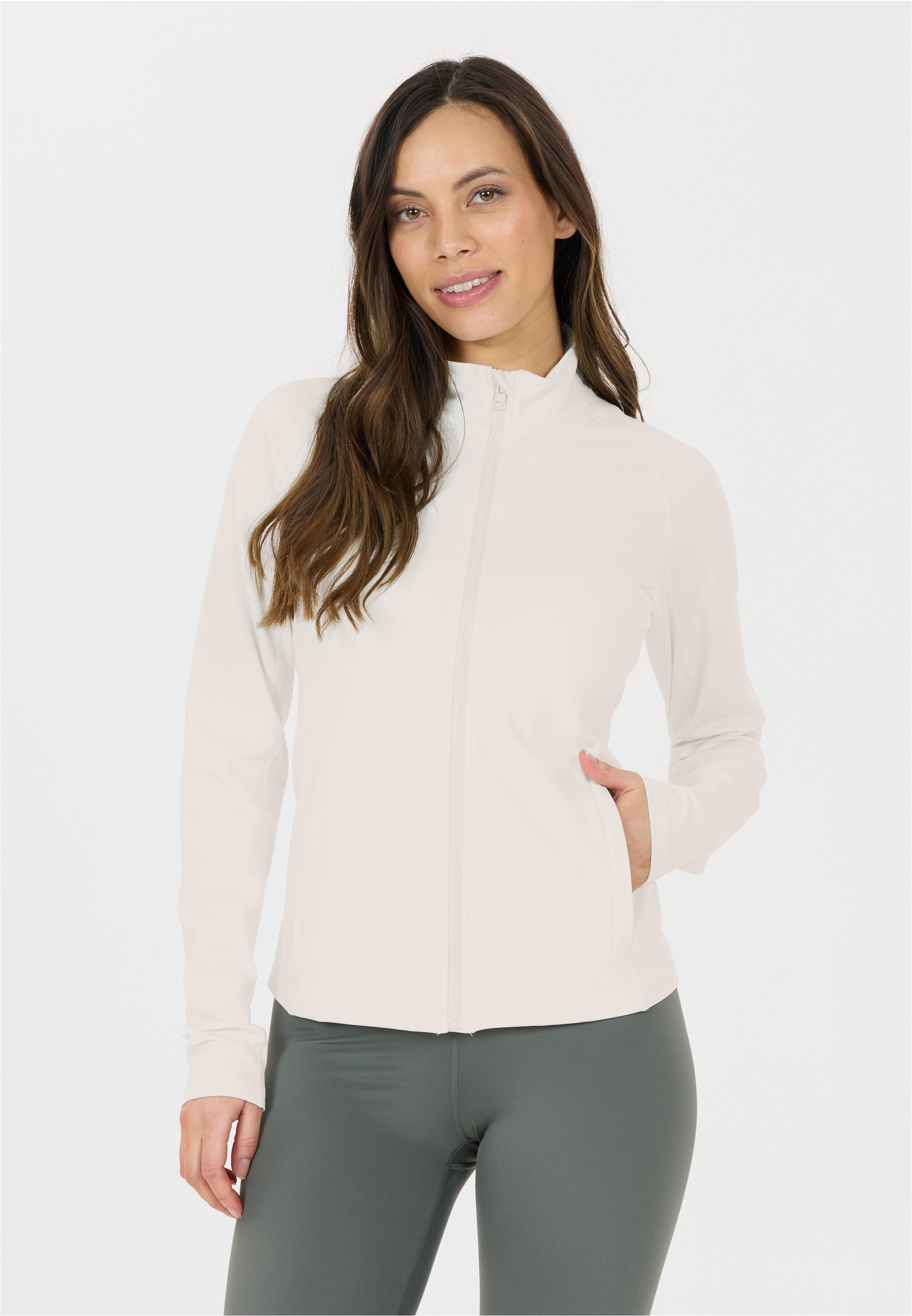 ATHLECIA Outdoorjacke "Krosa" mit Vollreißverschluss und Flatlock-Nähten