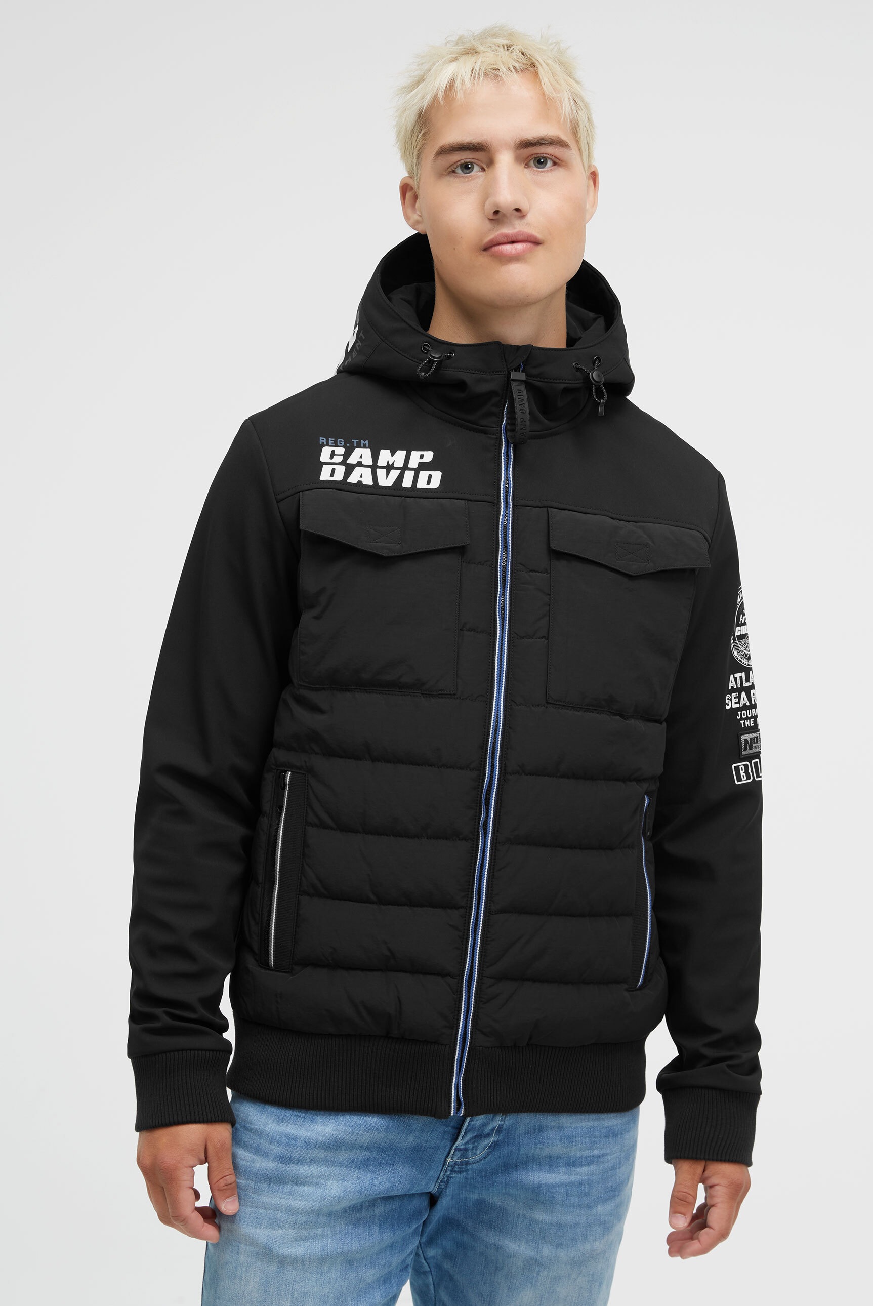CAMP DAVID Winterjacke, mit Kapuze, mit Brusttaschen günstig online kaufen