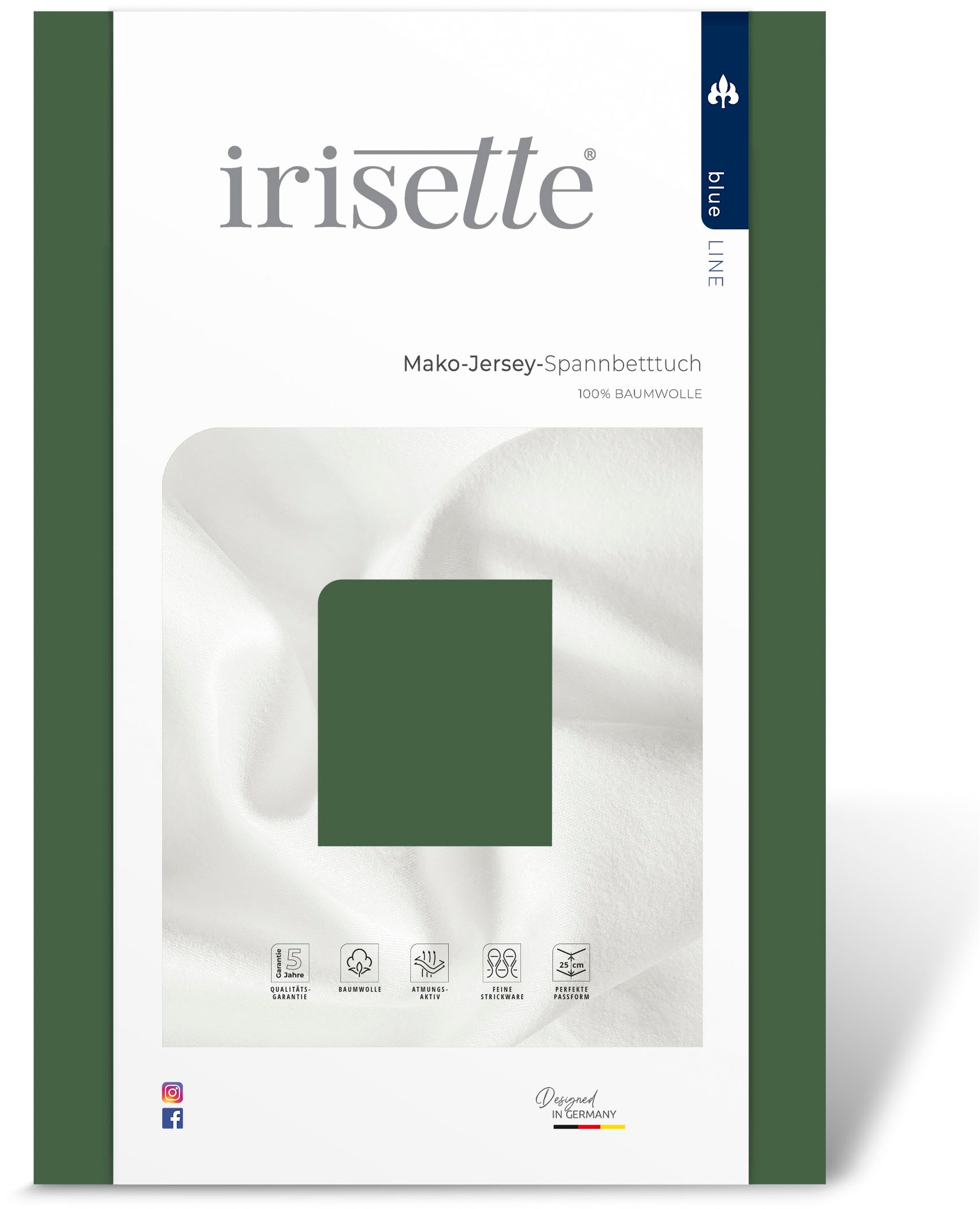 Irisette Spannbettlaken »Jupiter 8«, aus Baumwolle, für Matratzen bis 25 cm Höhe, Bettlaken, Spannbetttuch