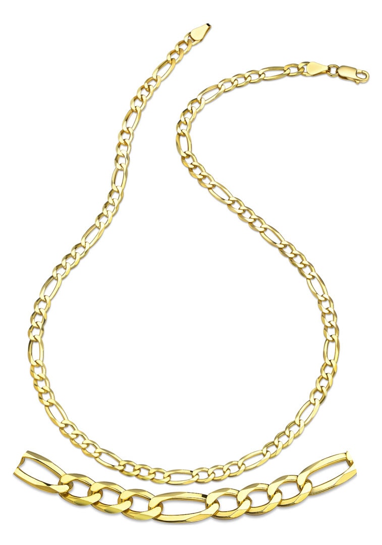 Kette ohne Anhänger »Schmuck Geschenk Silber 925 Halsschmuck Halskette Figarokette«,...