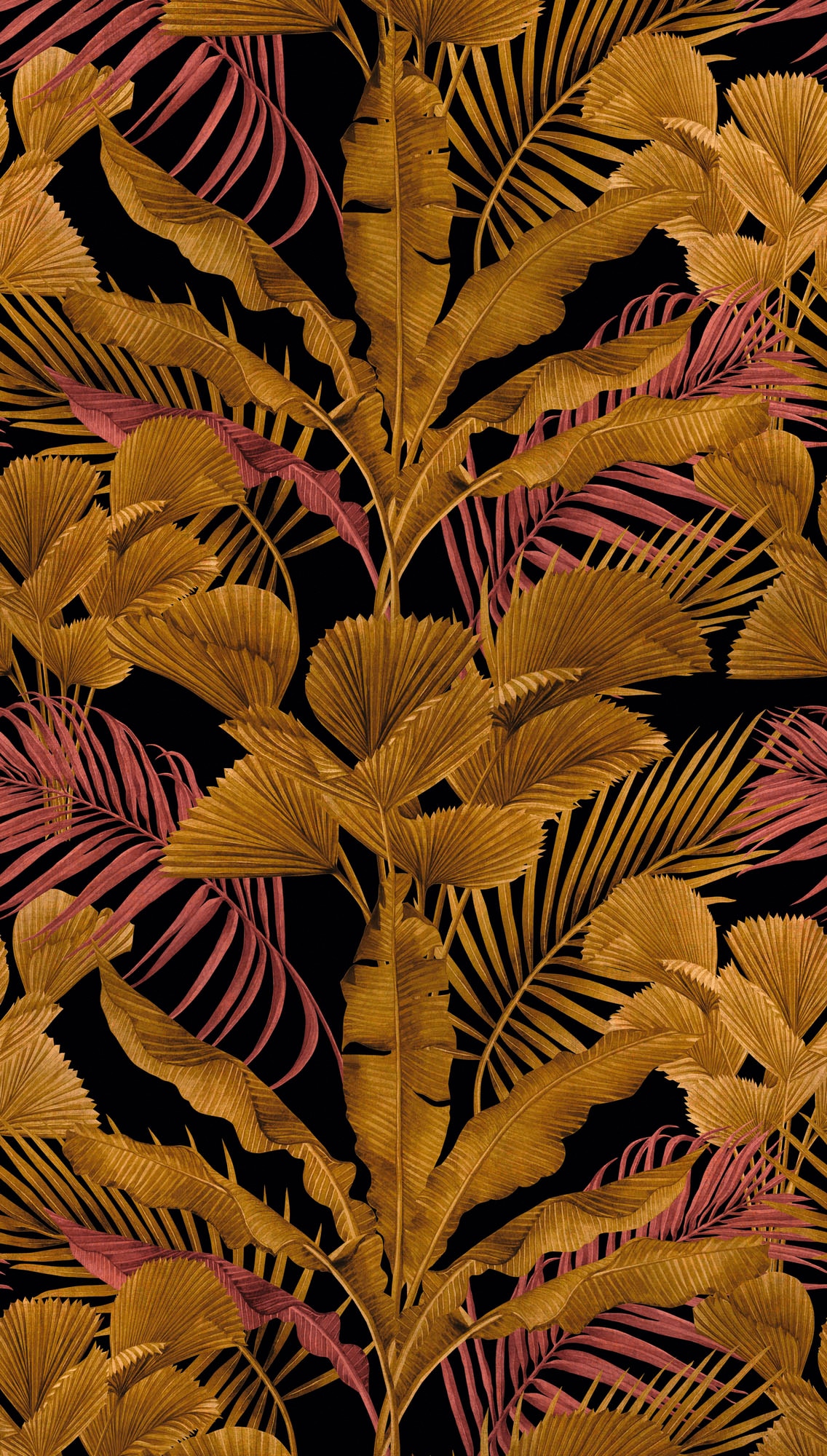 living walls Fototapete »Metropolitan Stories. Travel Styles. Tapete Dschungel«, matt-gemustert-neutral, Palmenblätter Fototapete Floral Tapeten Wohnzimmer Schlafzimmer Küche
