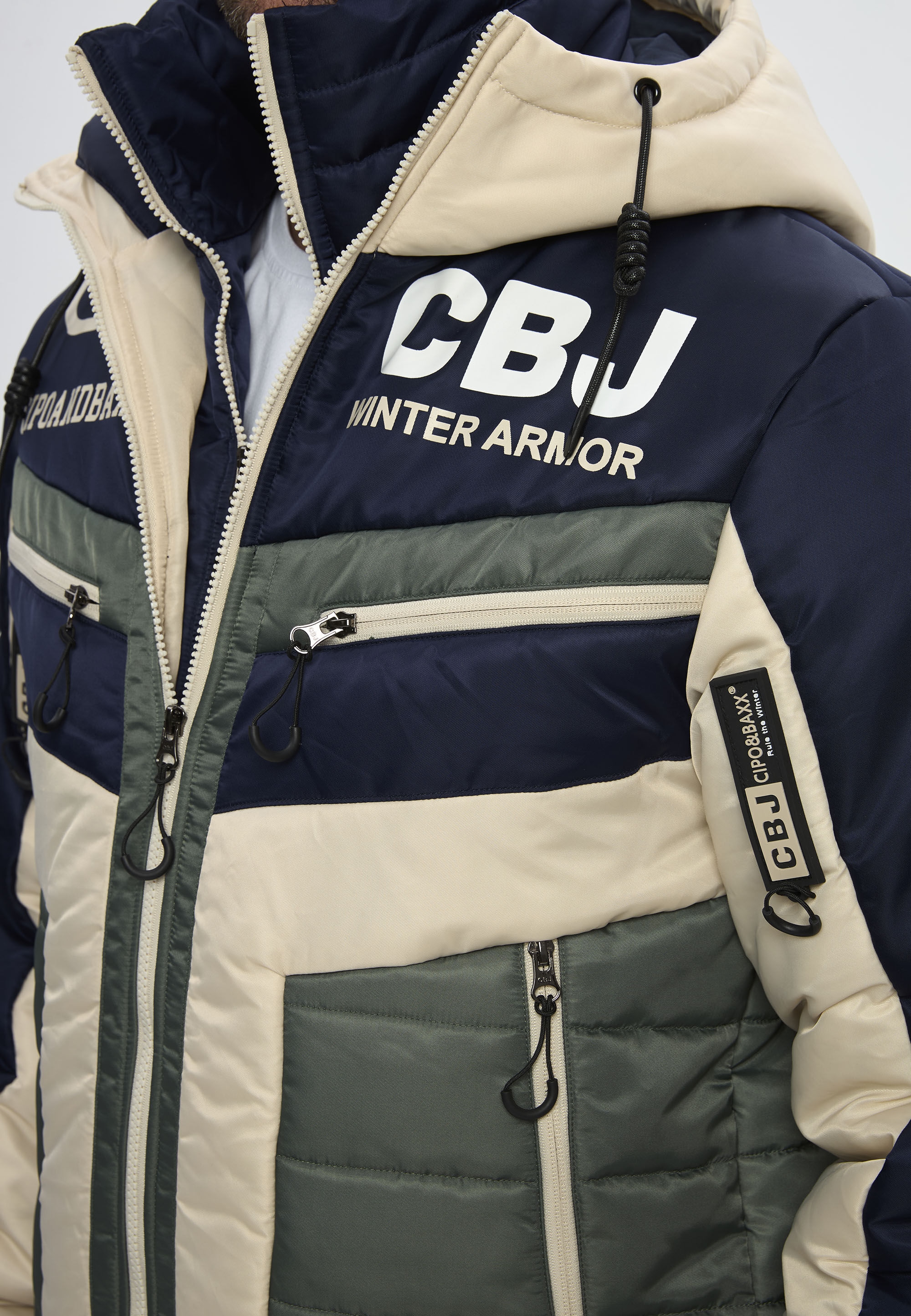 Cipo & Baxx Winterjacke »Winterjacke CM234« mit Kapuze stylisch & Warm für Kalte Winter