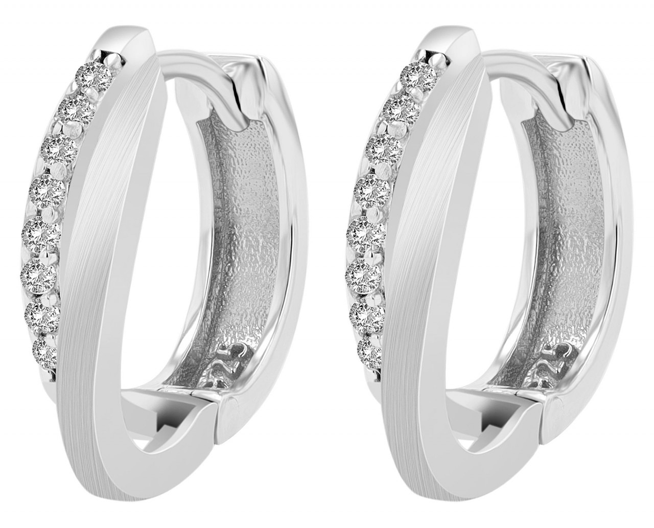 Adelia´s Paar Creolen »Damen Creolen aus rhodiniertem 925 Sterling Silber Ø 11 mm«