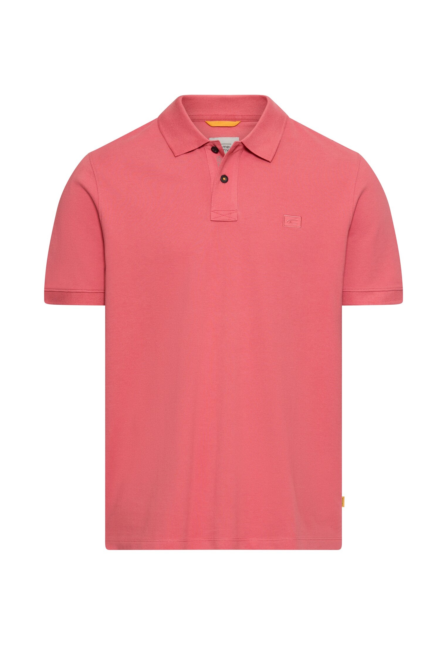 Poloshirt CAMEL ACTIVE, Damen, Gr. L, faded rot, Piqué, Obermaterial: 100% Baumwolle, unifarben, normal hüftbedeckend, Rundhals, Bündchen, Shirts, mit Logo-Stickerei