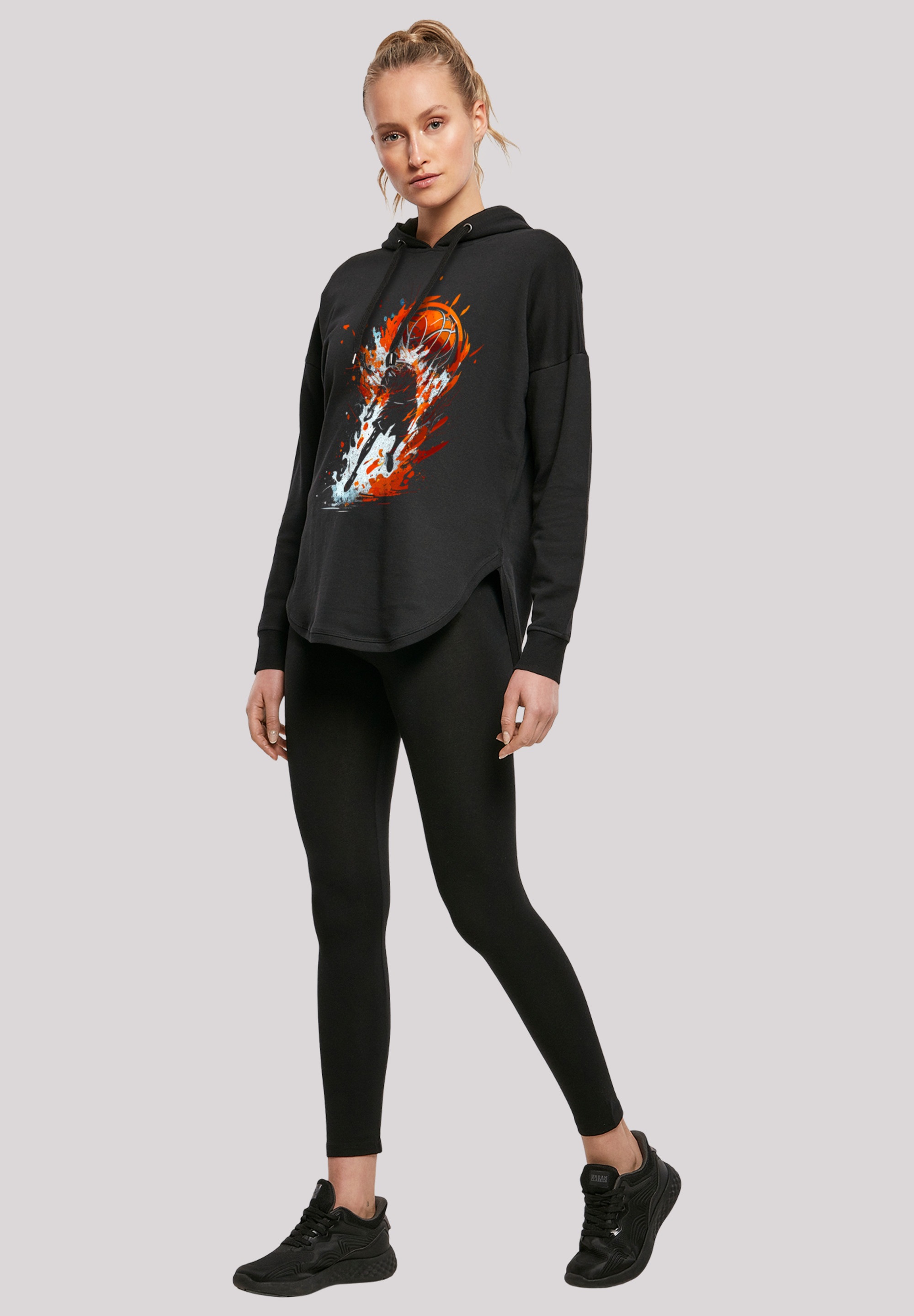 F4NT4STIC Kapuzenpullover »Basketball Splash Sport Oversize Hoodie«, Print